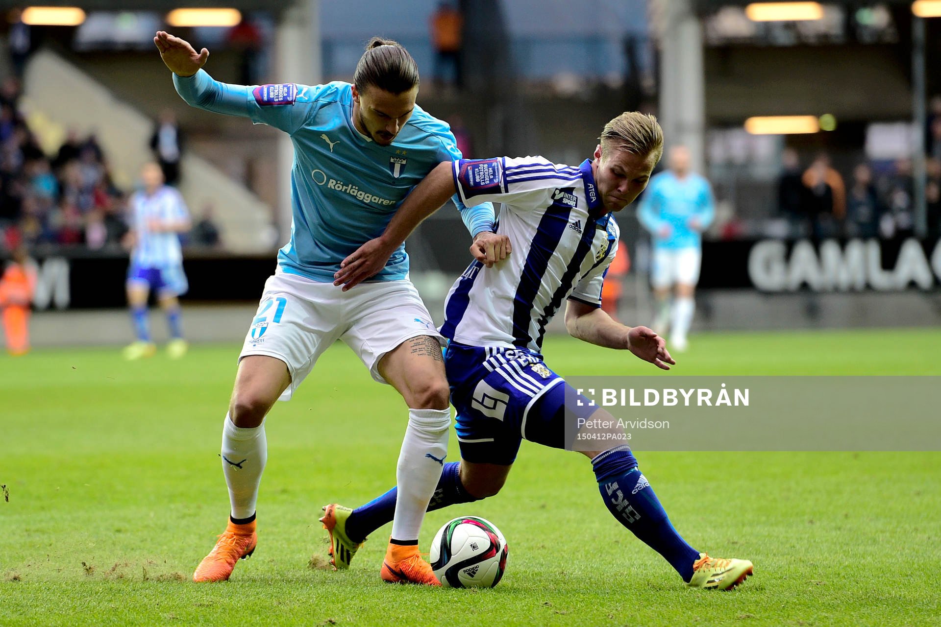 Malmö FFs Erik Johansson och IFK Göteborgs Gustav Engvall