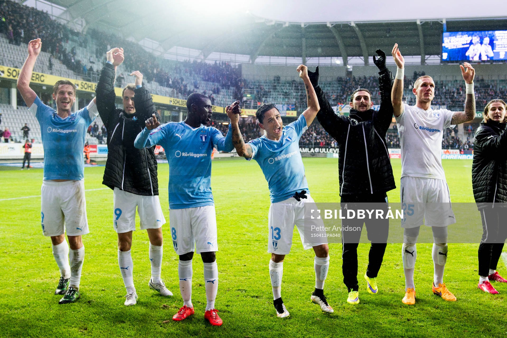 Malmö FFs Markus Rosenberg, Magnus Wolff Eikrem, Enock