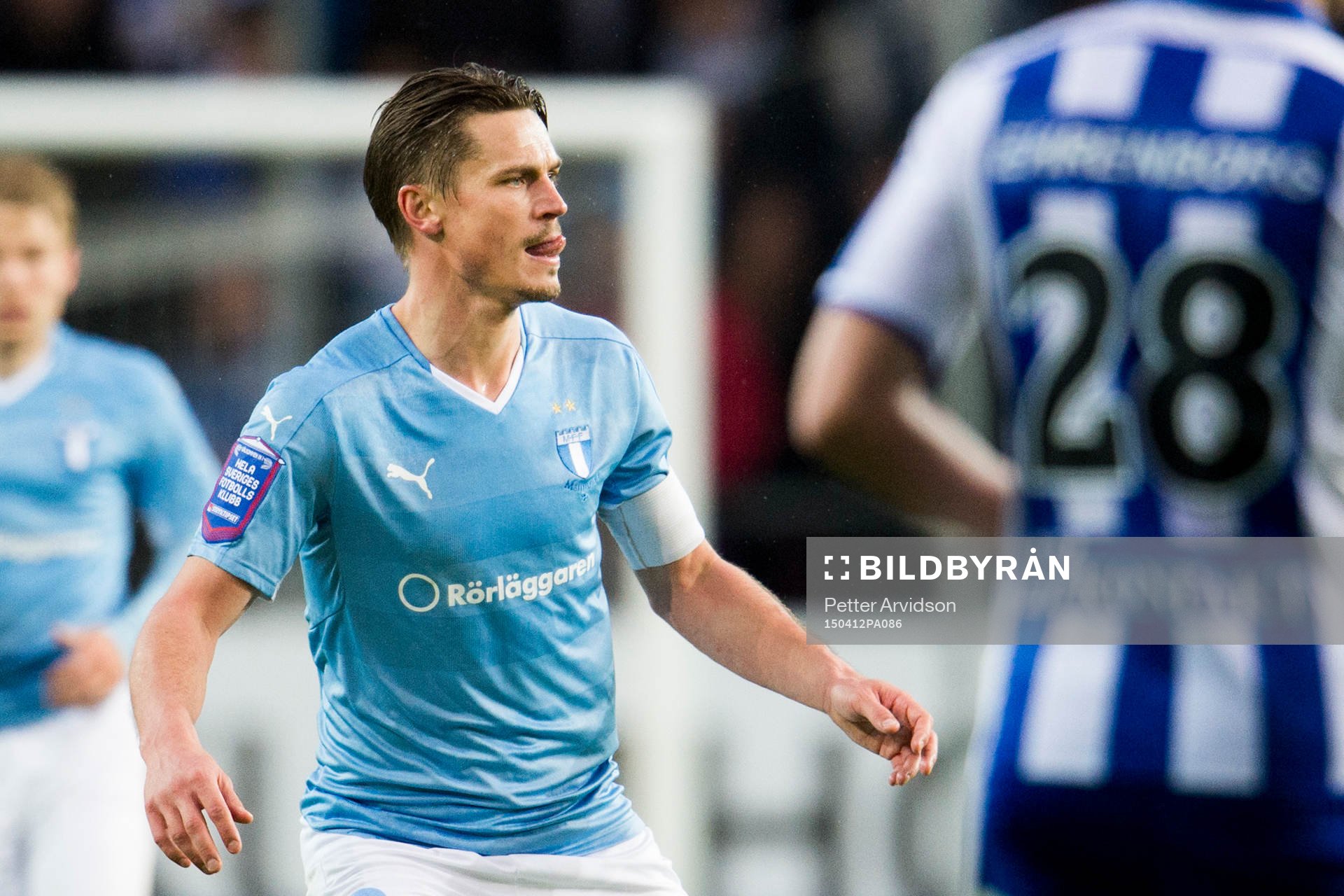 Malmö FFs Markus Rosenberg under fotbollsmatchen i Allsvenskan mellan IFK Göteborg och Malmö FF den 12 april 2015 i Göteborg.