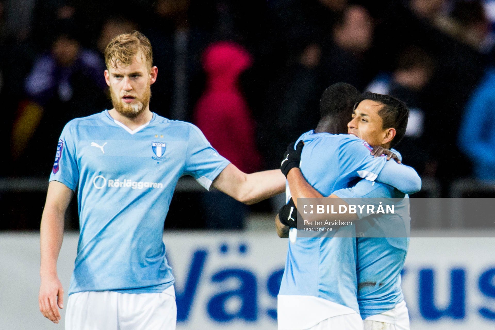 Malmö FFs Filip Helander, Enock Kofi Adu och Victor