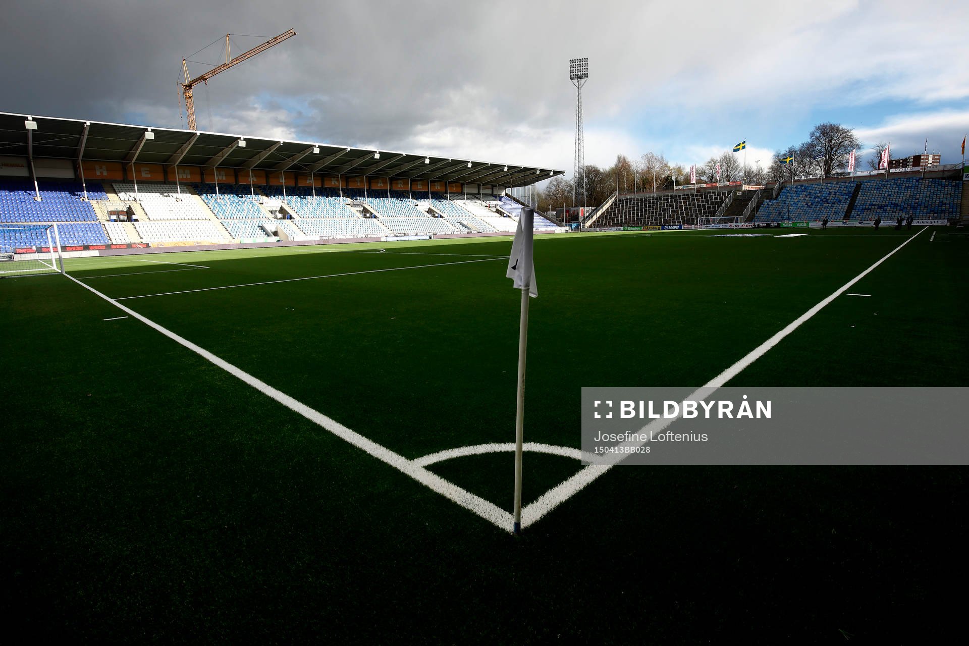 Nya Parken innan fotbollsmatchen i Allsvenskan mellan