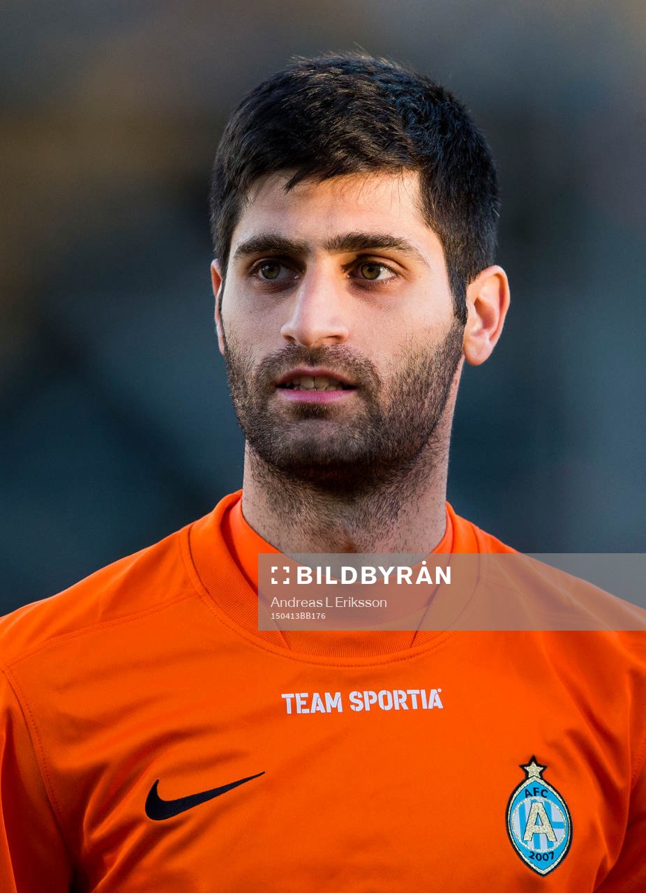 Athletics Rabi Elia under fotbollsmatchen i Superettan mellan Athletic och Frej Täby den 13 april 2014 i Stockholm. 