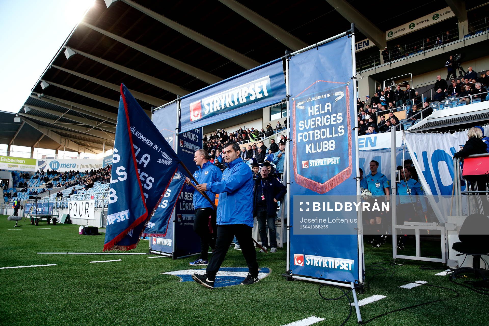 Ingång till fotbollsmatchen i Allsvenskan mellan