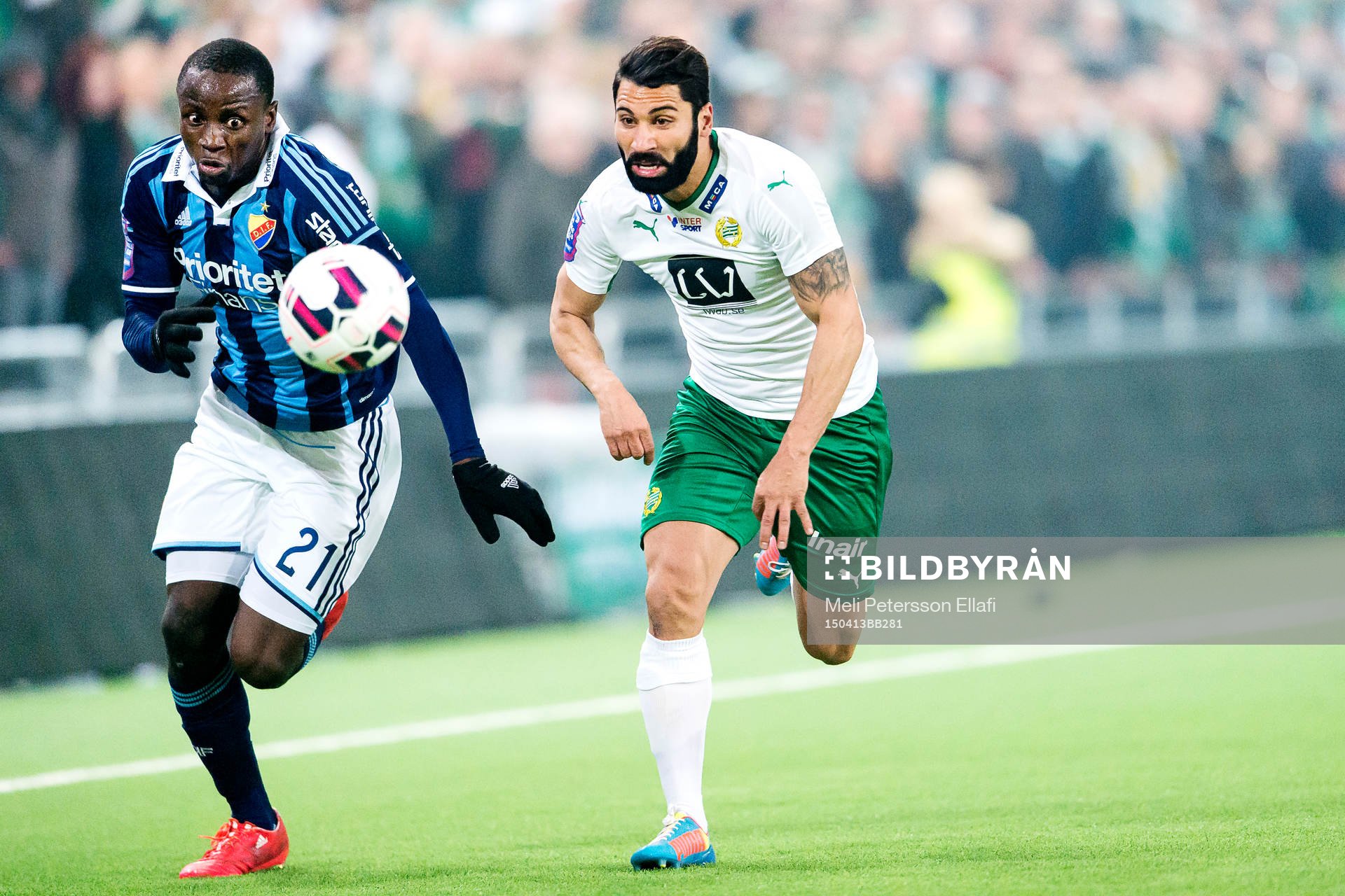 Djurgårdens Nyasha Mushekwi och Hammarbys Stefan Batan