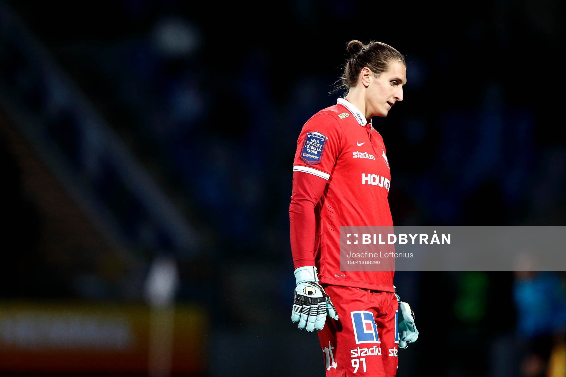 Norrköpings målvakt David Mitov Nilsson deppar