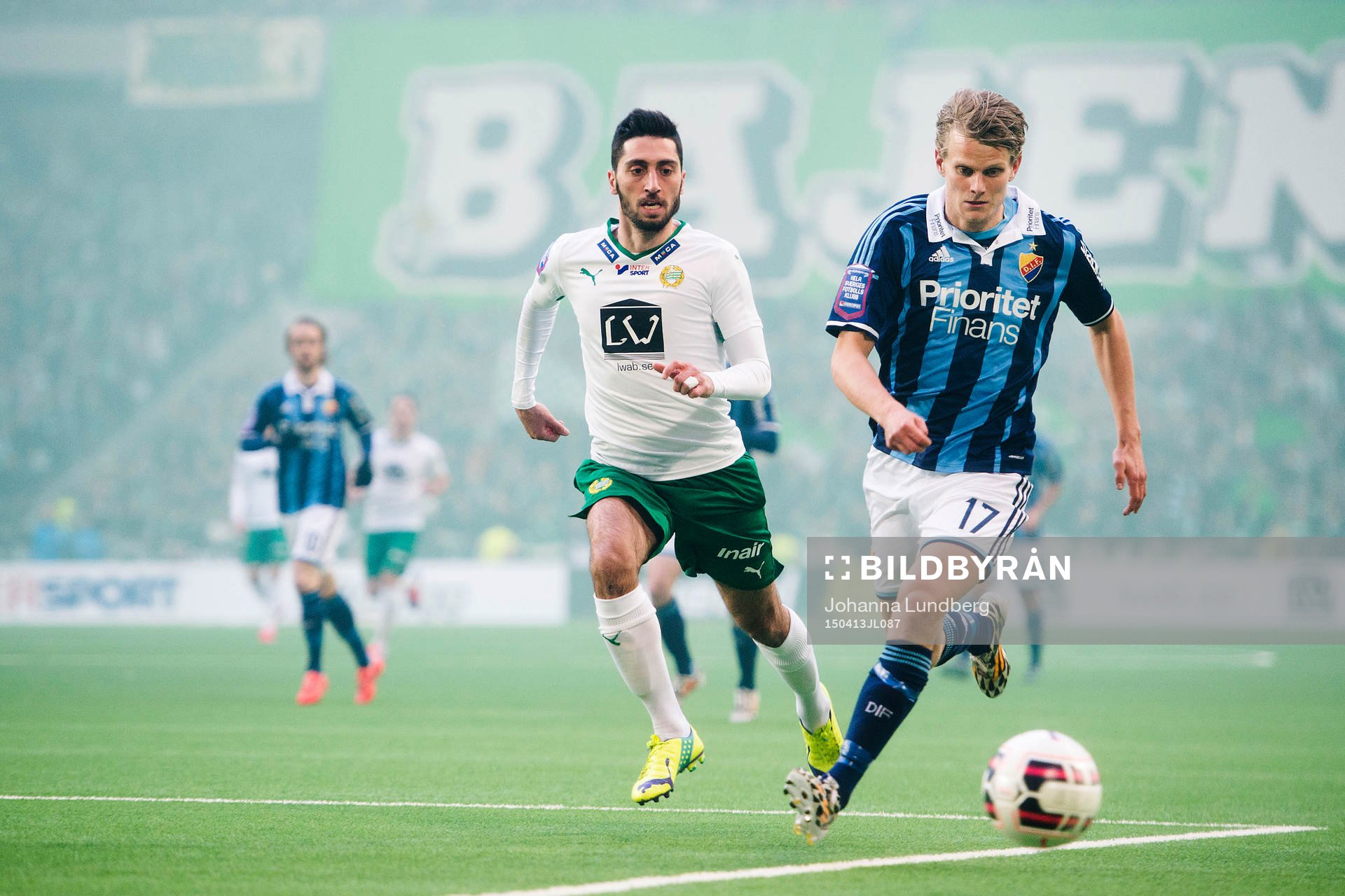 Hammarbys Nahir Besara och Djurgårdens Tim Björkström
