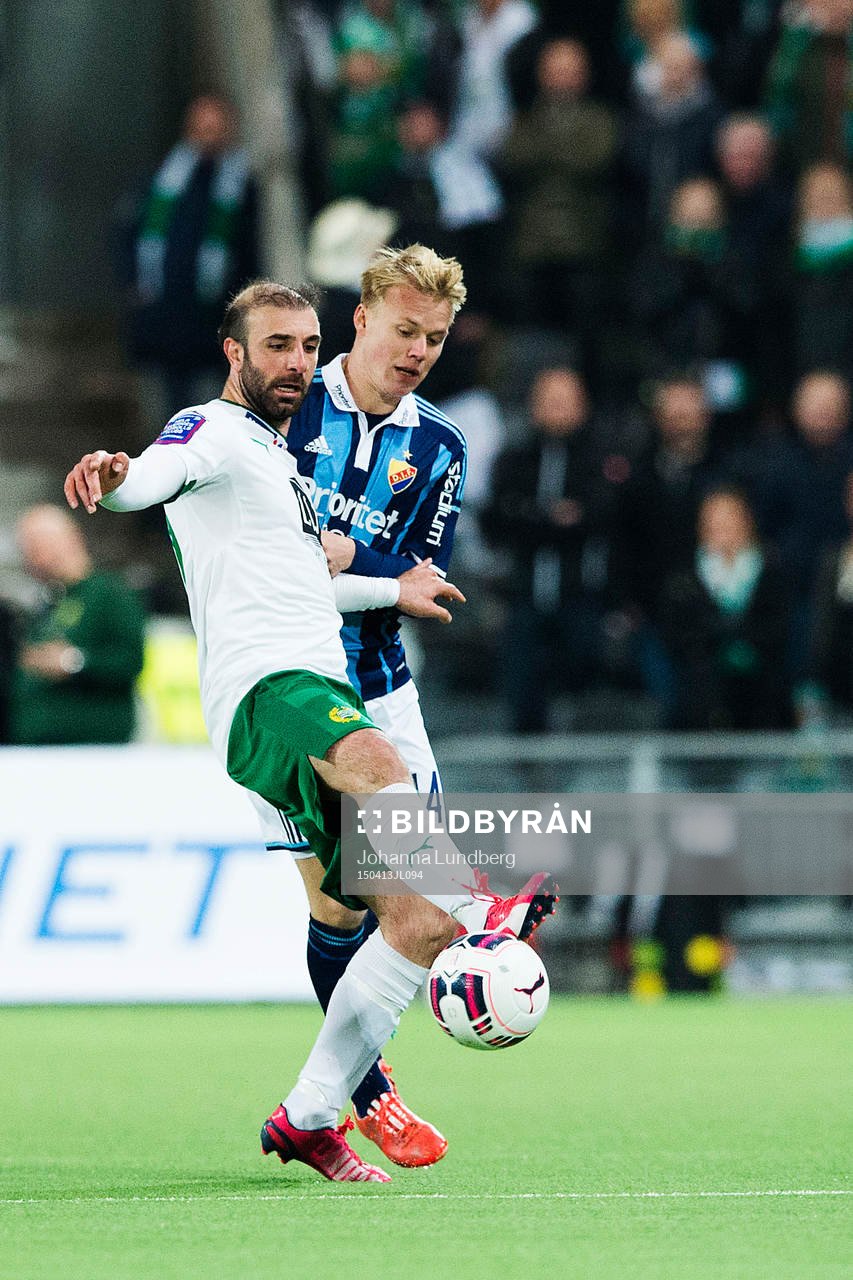 Hammarbys Kennedy Bakircioglu och Djurgårdens Elliot Käck