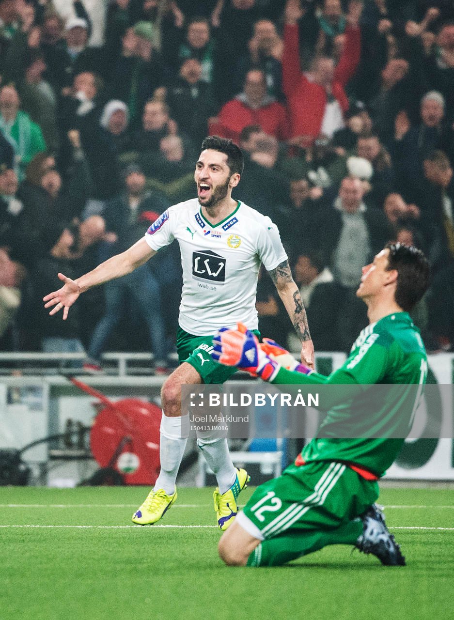 Hammarbys Nahir Besara jublar