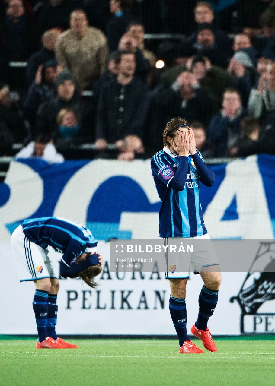 Djurgårdens Daniel Berntsen och Kevin Walker deppar
