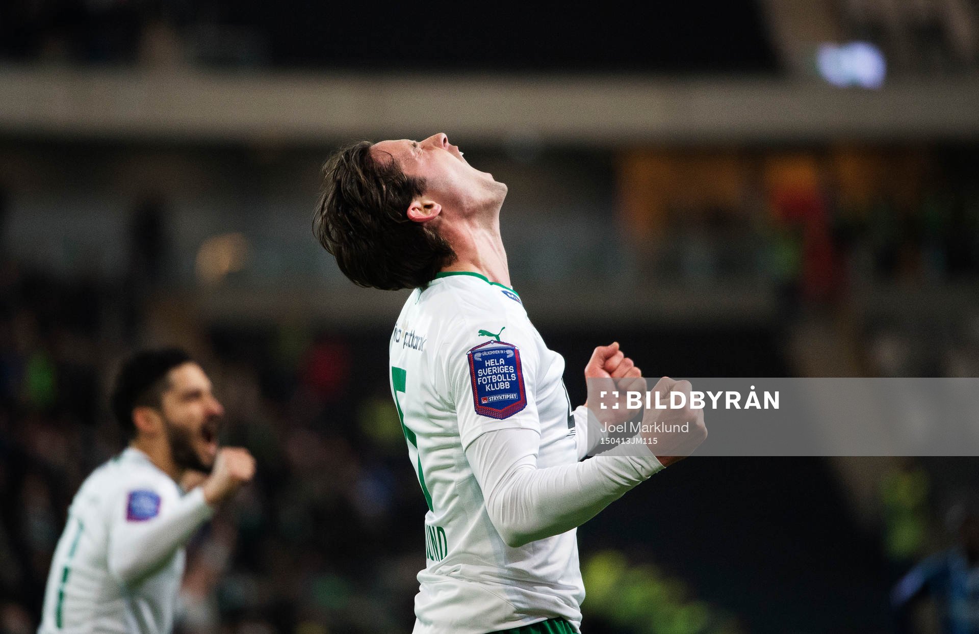Hammarbys Philip Haglund jublar