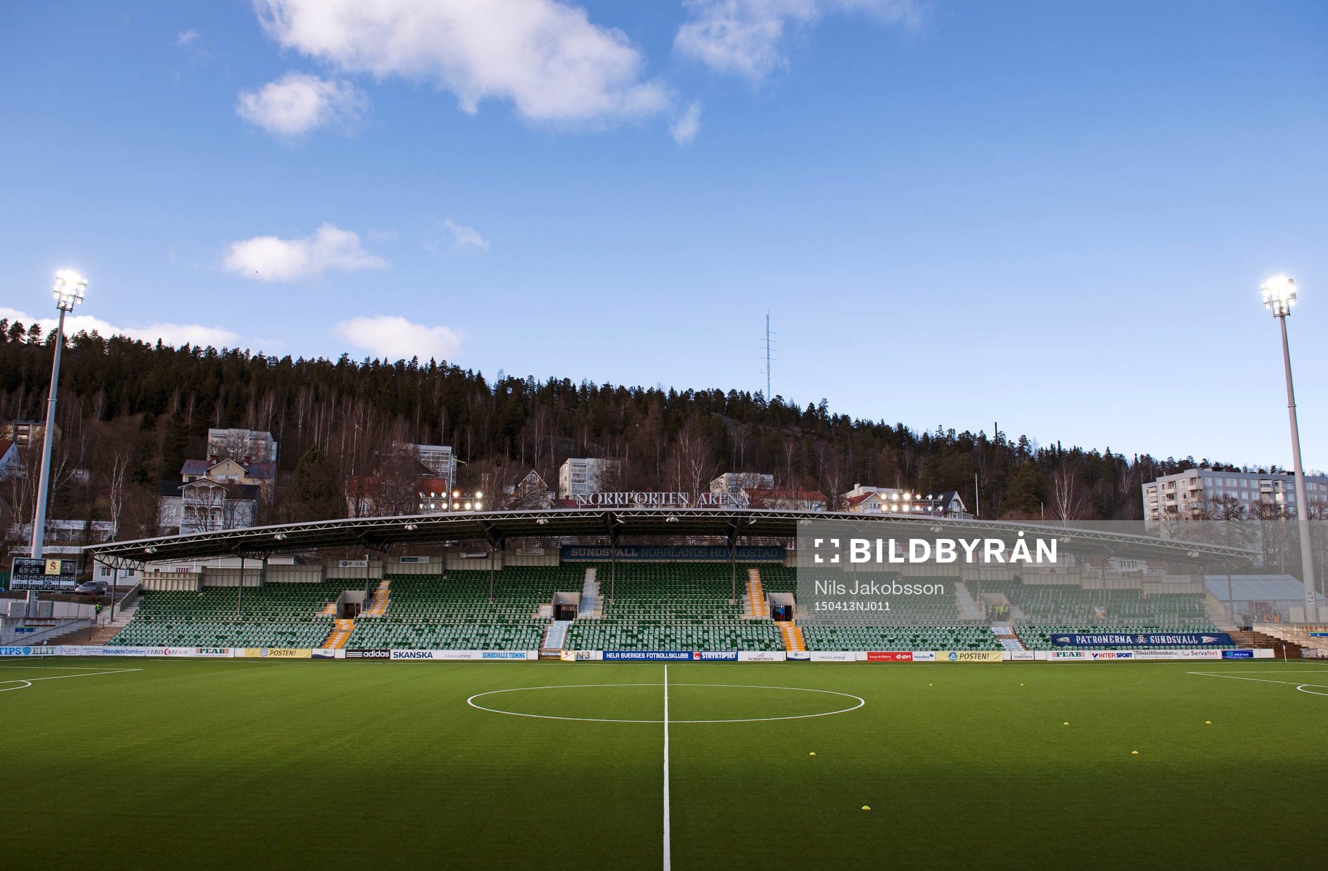 Norrporten Arena innan fotbollsmatchen i Allsvenskan mellan