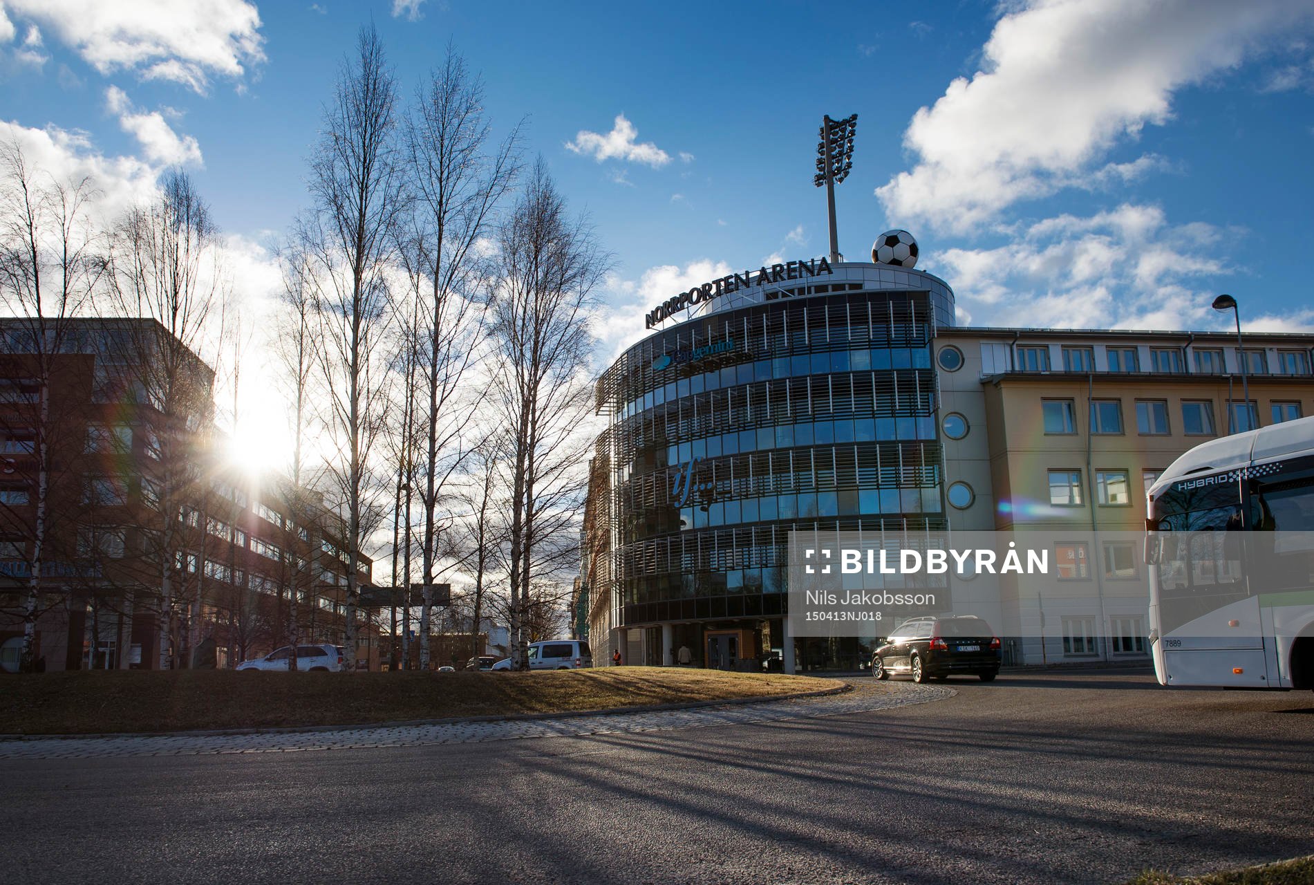 Norrporten Arena innan fotbollsmatchen i Allsvenskan mellan