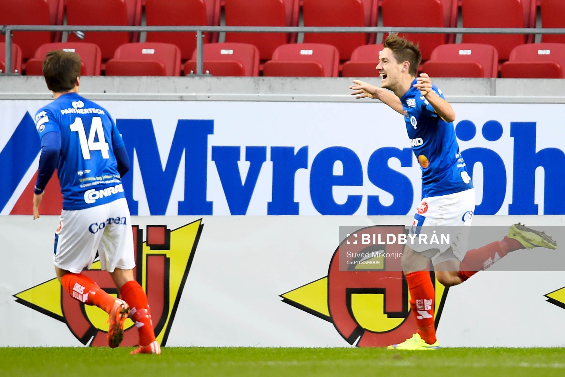 Åtvidabergs Victor Sköld jublar