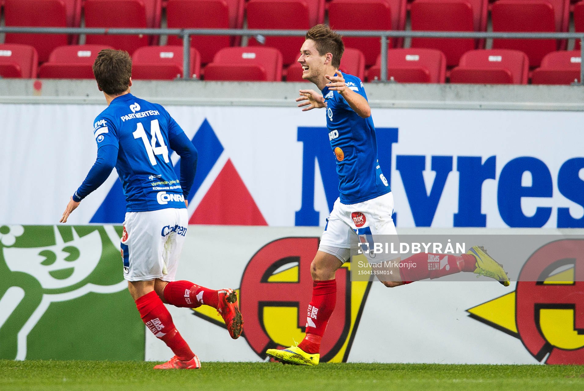 Åtvidabergs Victor Sköld jublar