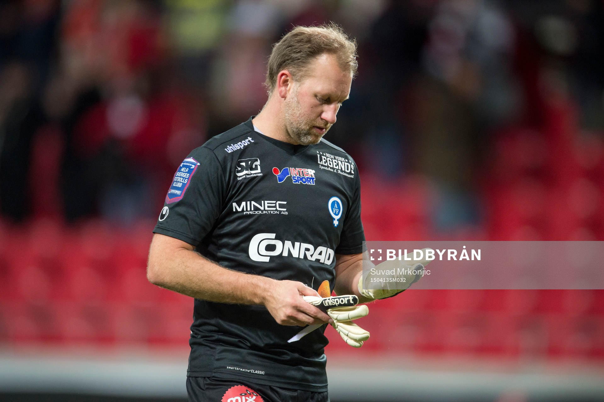 Åtvidabergs målvakt Henrik Gustavsson deppar