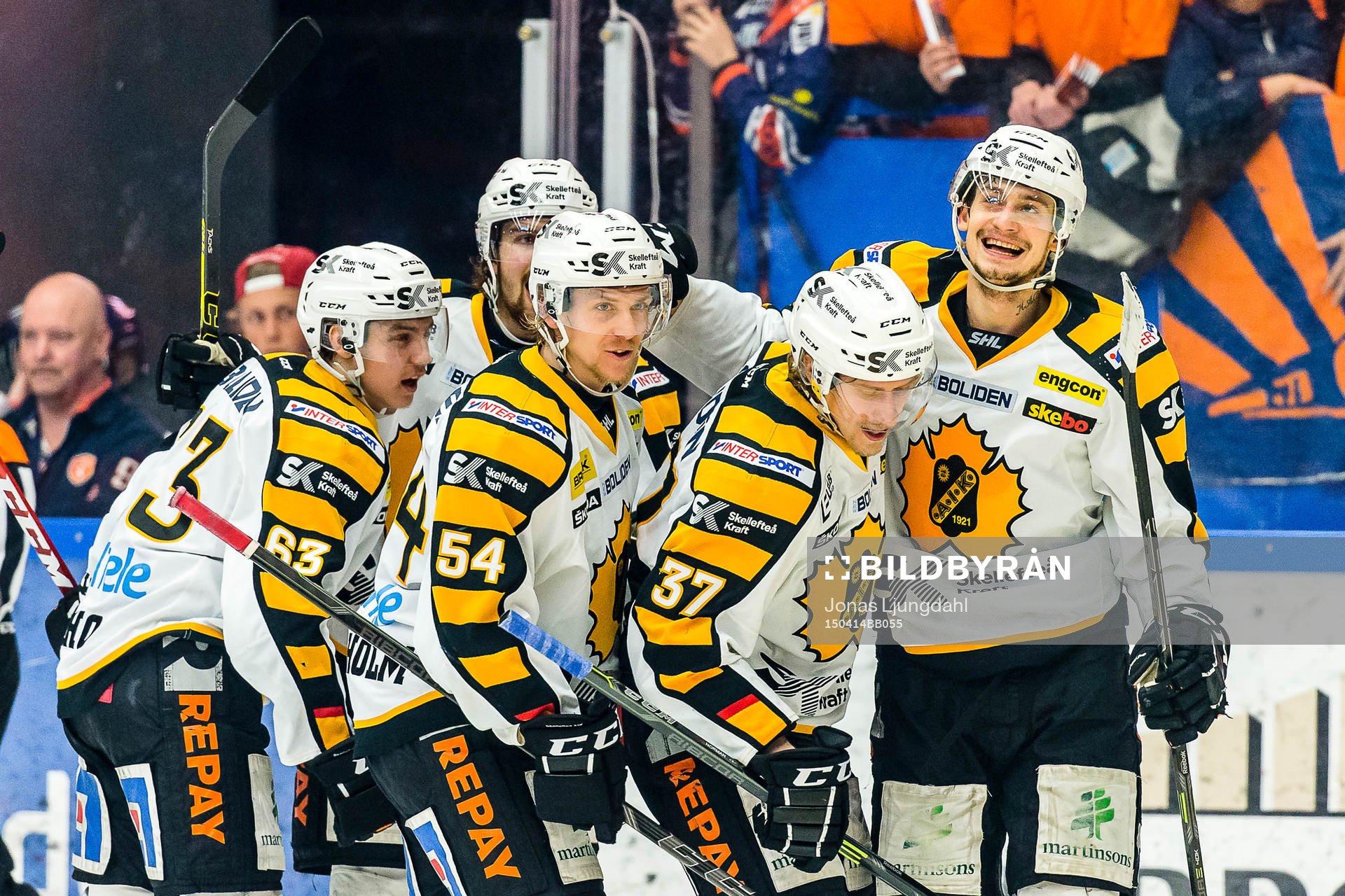 Skellefteås, från vänster, Sebastian Aho, Axel