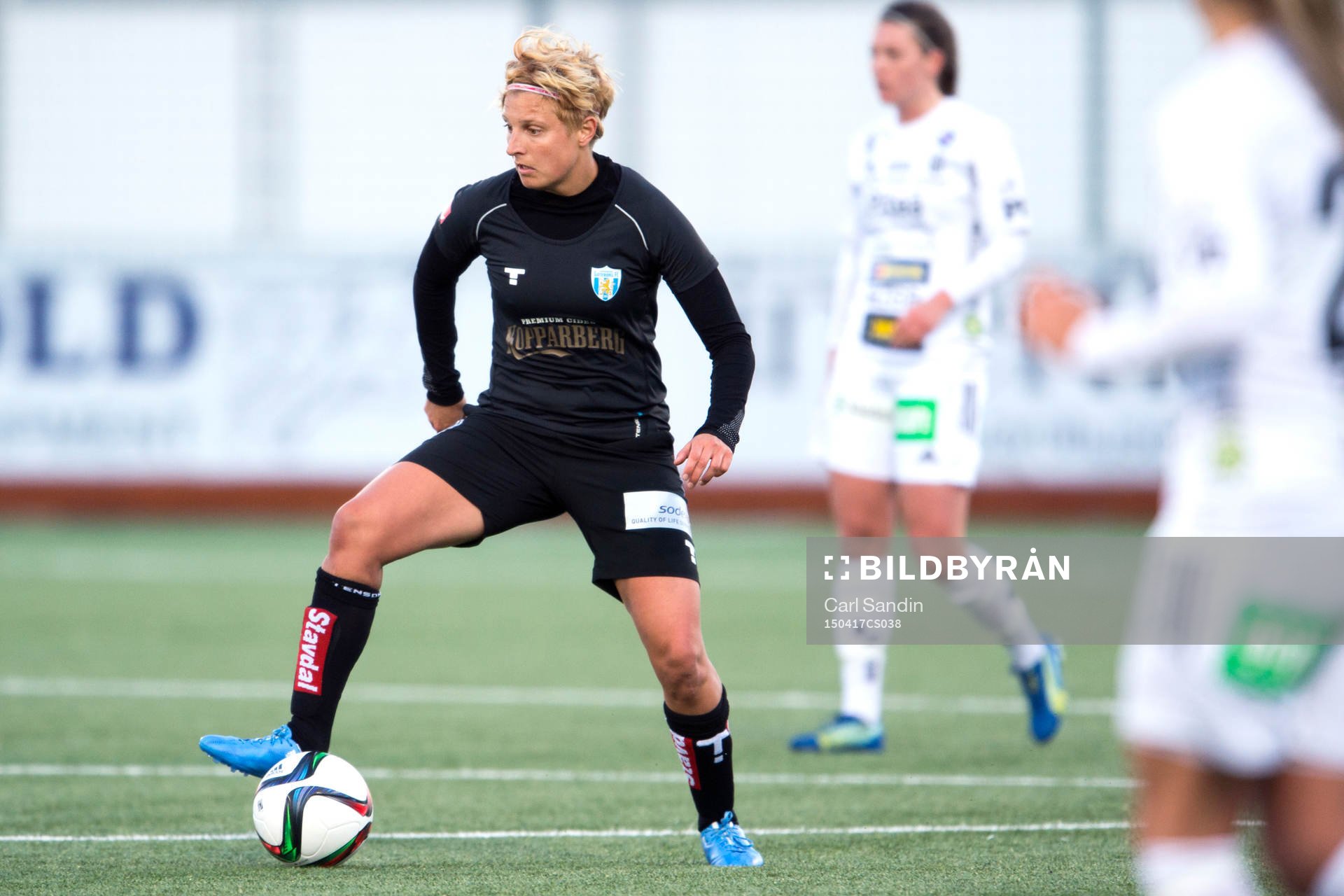 Göteborgs Lisa Ek under en fotbollsmatch i Damallsvenskan mellan Kopparbergs Göteborg och Piteå den 17 april 2015 i Göteborg.