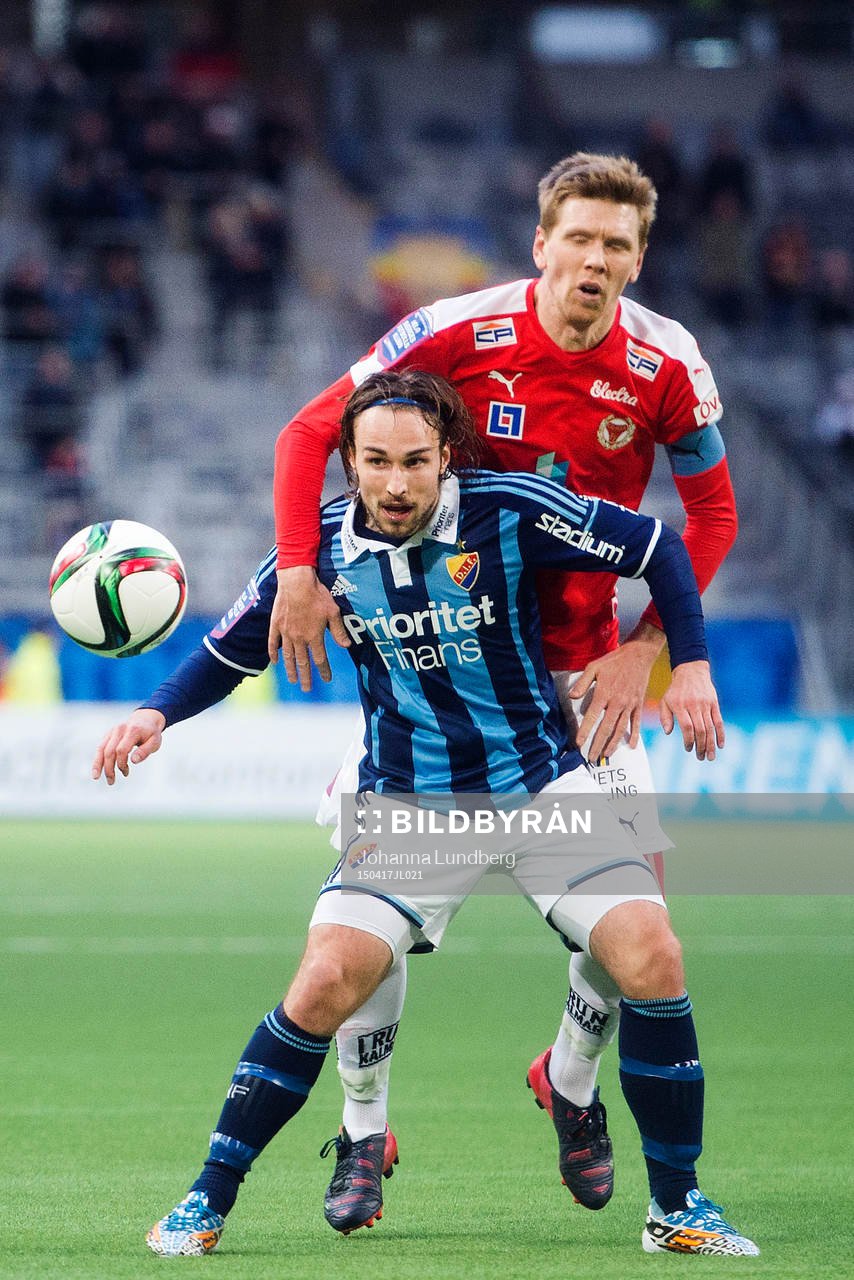 Kalmars David Elm och Djurgårdens Kevin Walker