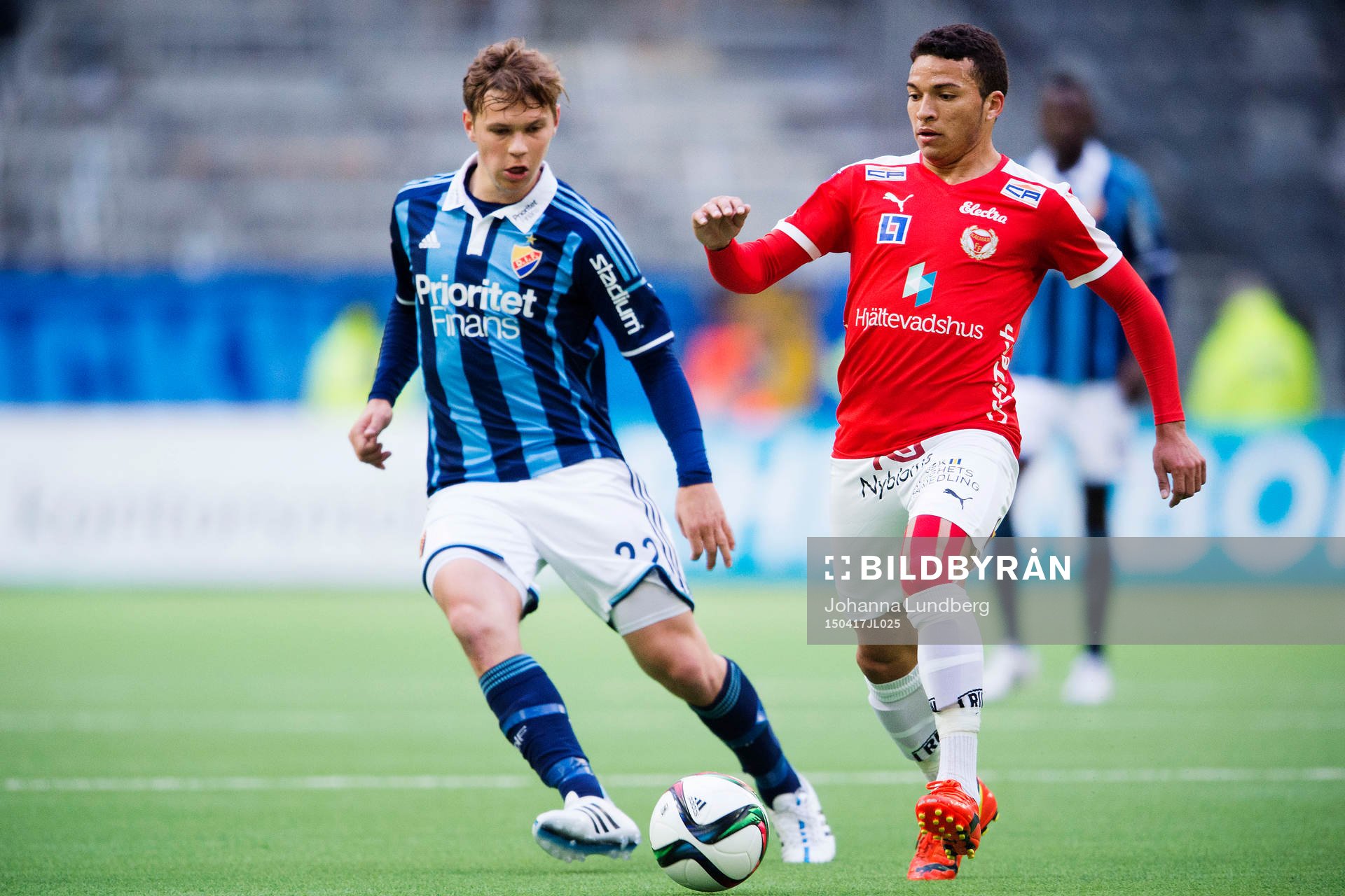 Djurgårdens Jesper Karlström och Kalmars Ismael Silva Lima