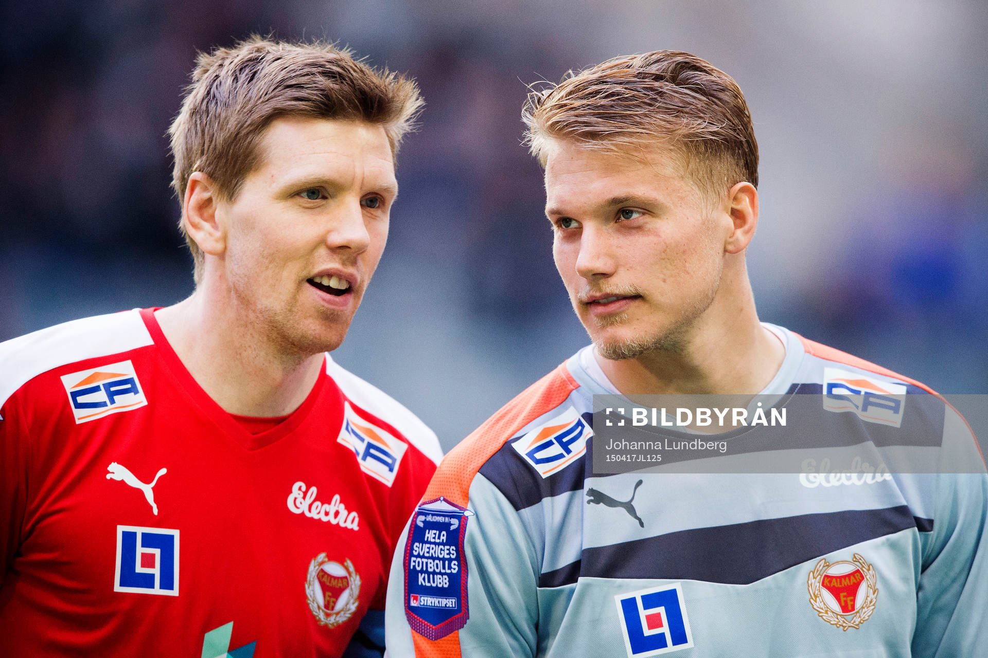 Kalmars David Elm och målvakt Ole Söderberg