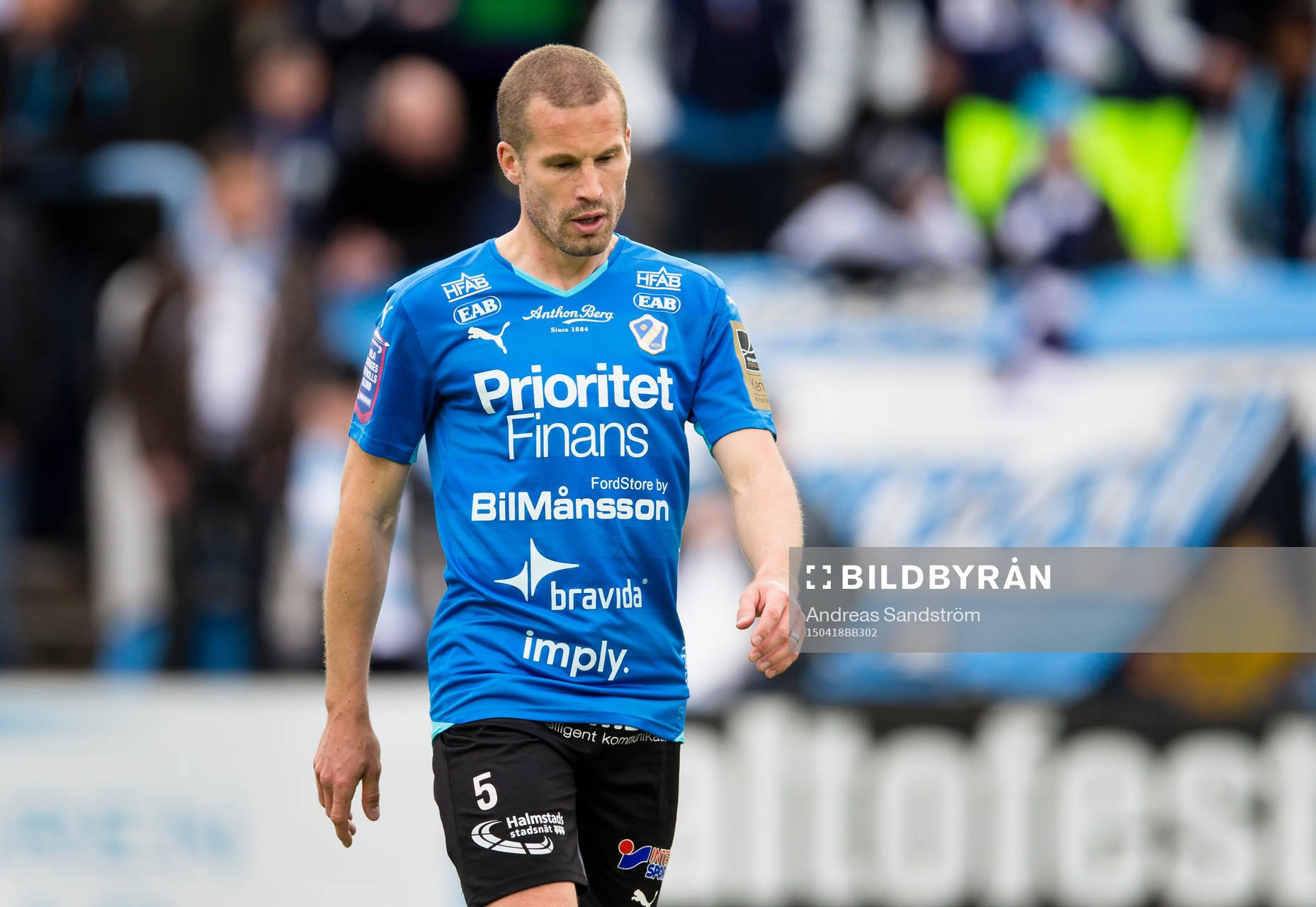 Halmstads Christoffer Andersson ser deppig ut