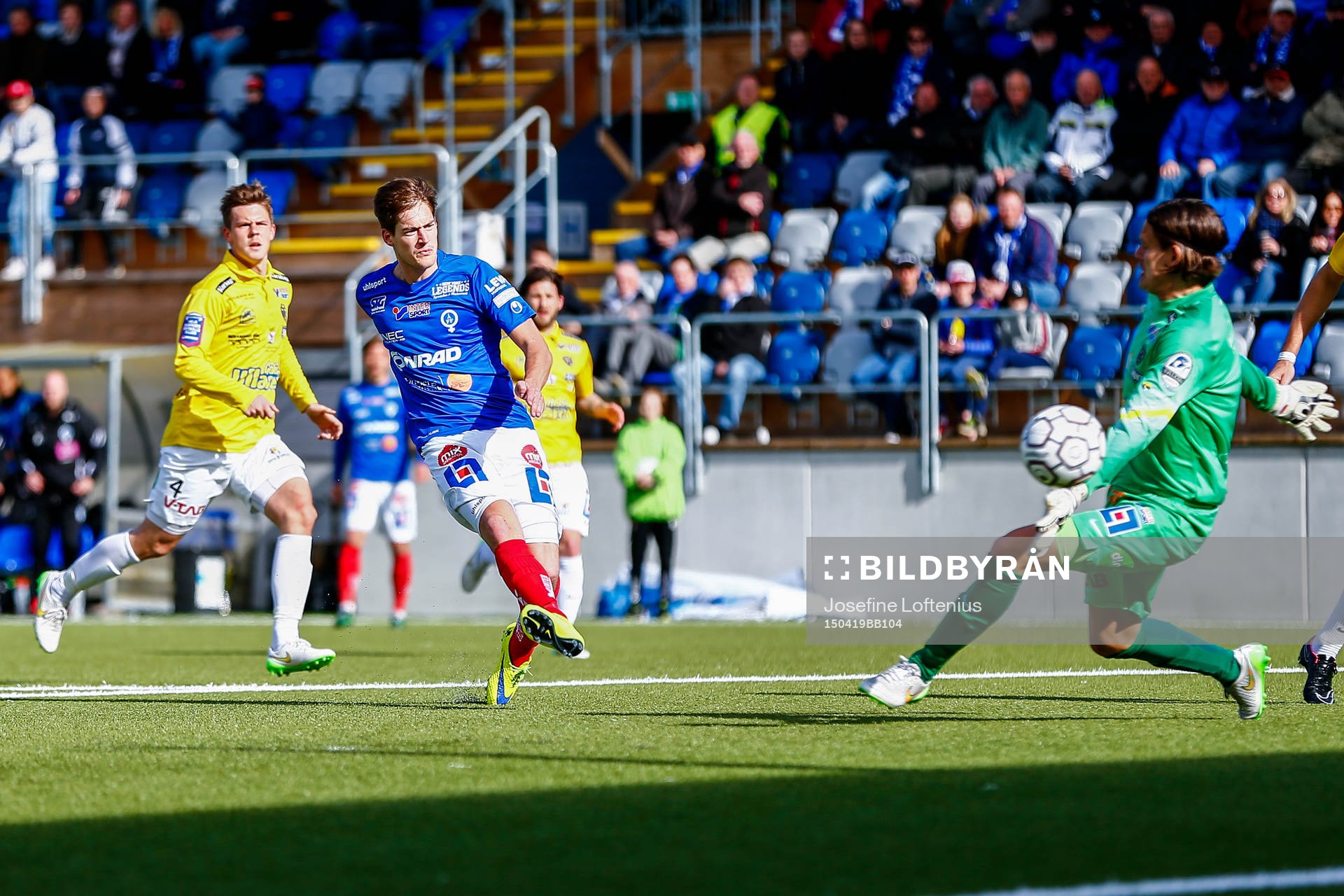 Åtvidabergs Victor Sköld gör 3-0 bakom Falkenbergs
