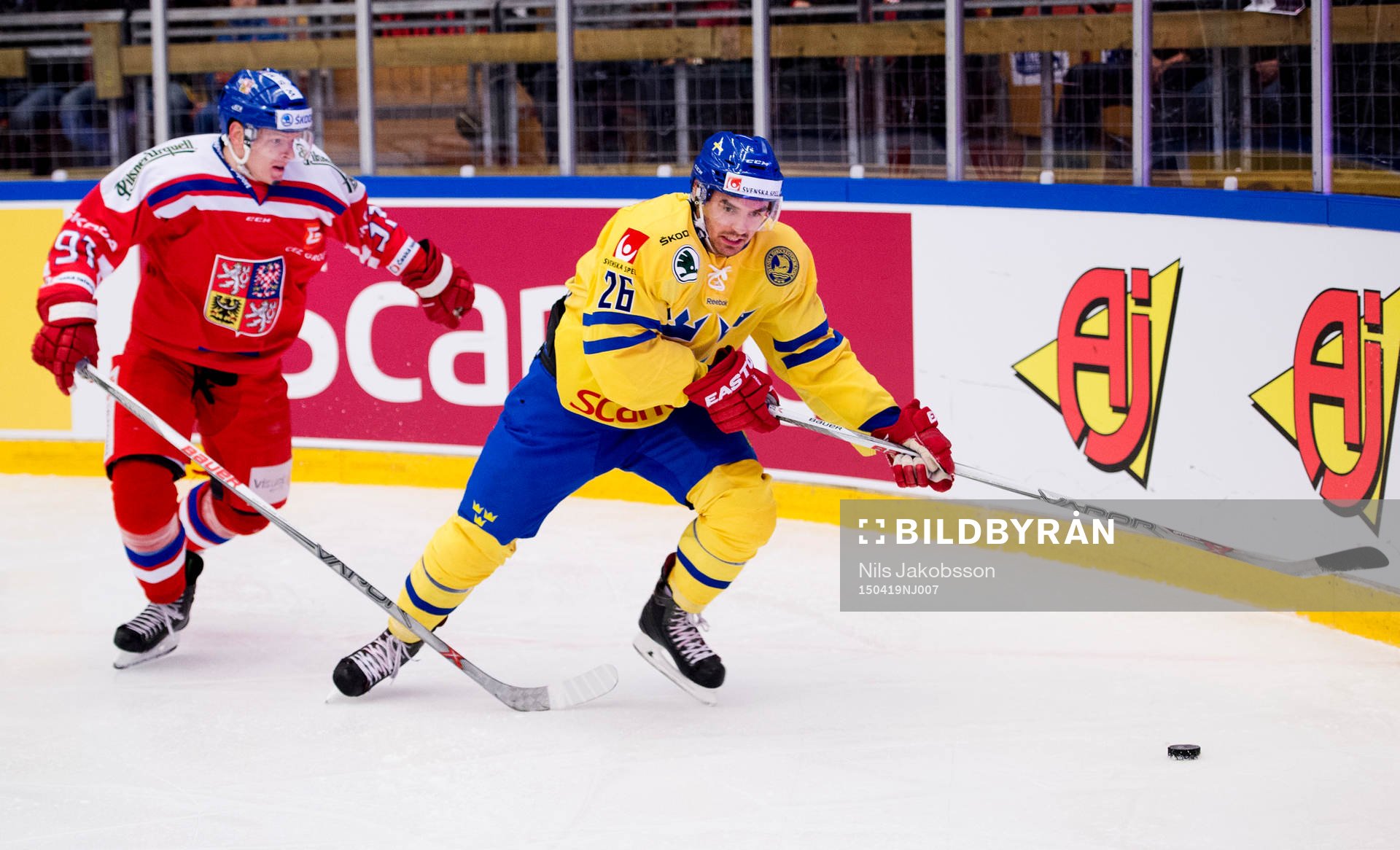 Tjeckiens Jakub Krejcik och Sveriges Martin Johansson