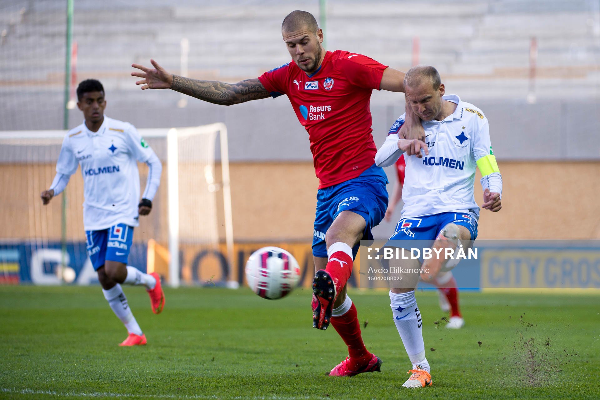 Helsingborgs Robin Simovic och Norrköpings Andreas