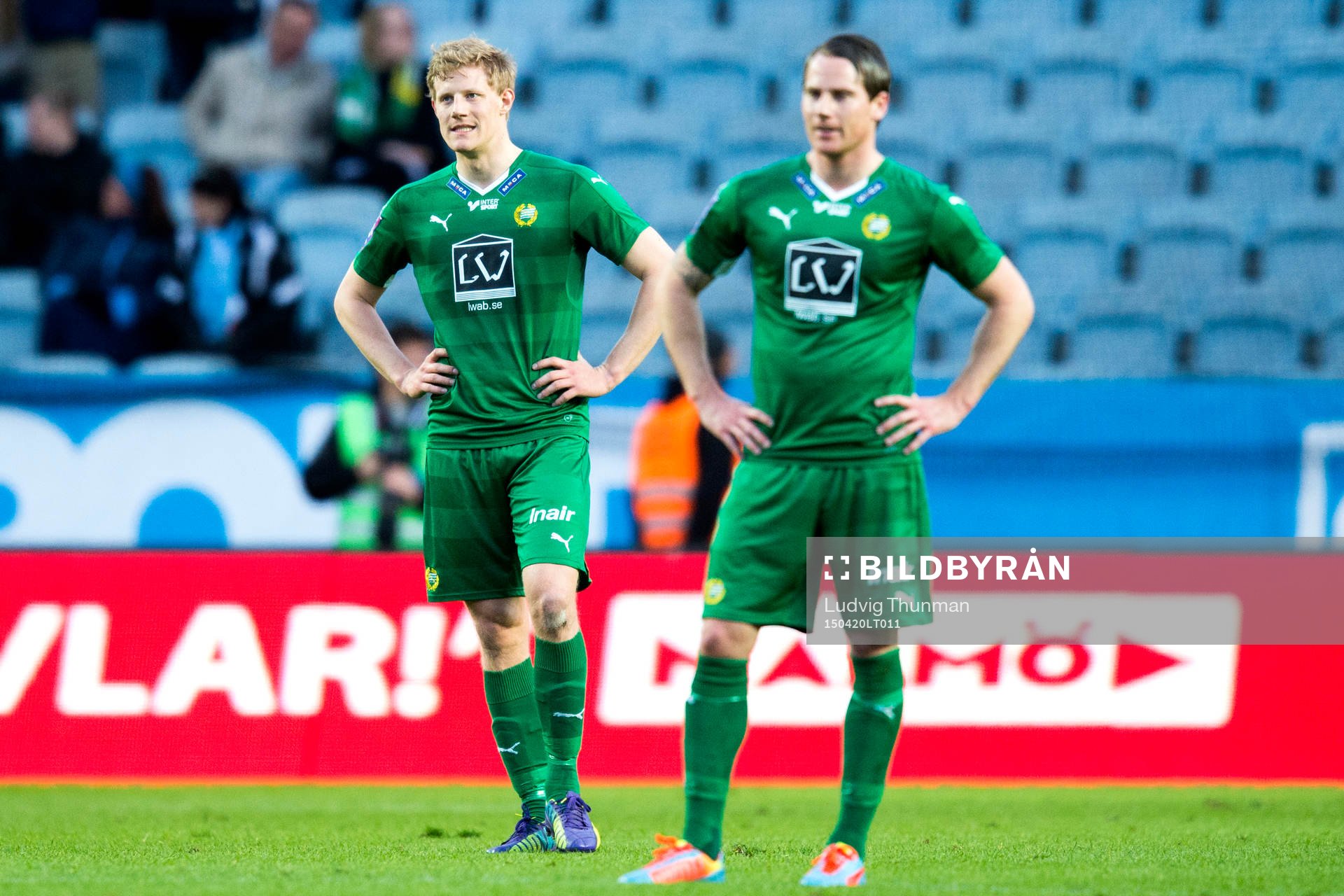 Hammarbys Lars Saetra och Johan Persson deppar