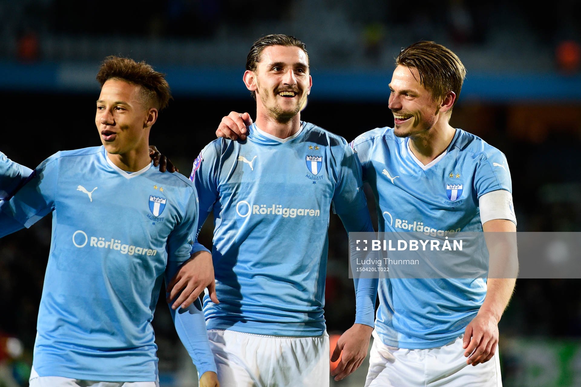 Malmö FFs Tobias Sana , Agon Mehmeti  ohc Markus Rosenberg