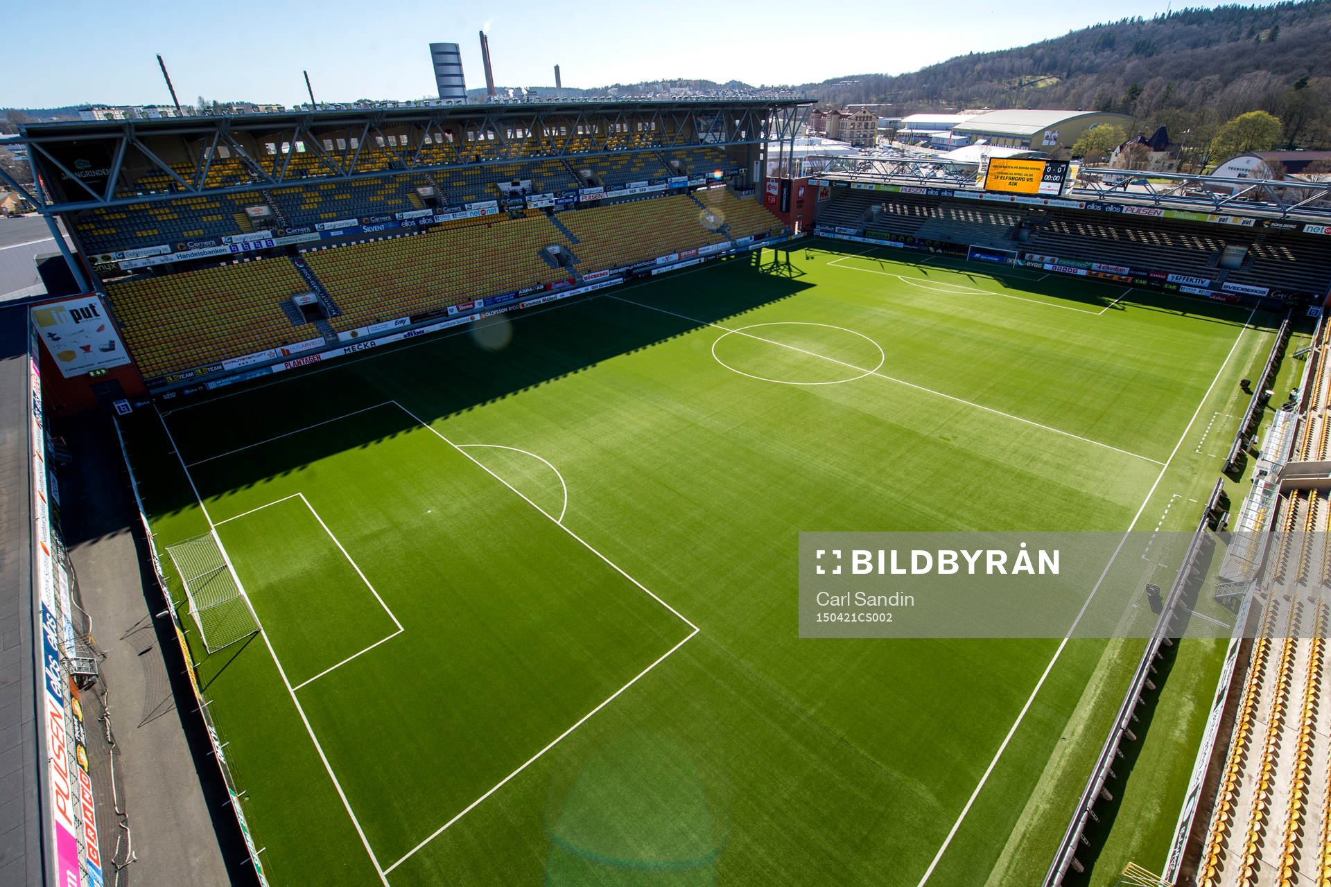 Borås Arena inför en fotbollsmatch i Allsvenskan mellan Elfsborg och AIK den 21 april 2015 i Borås.