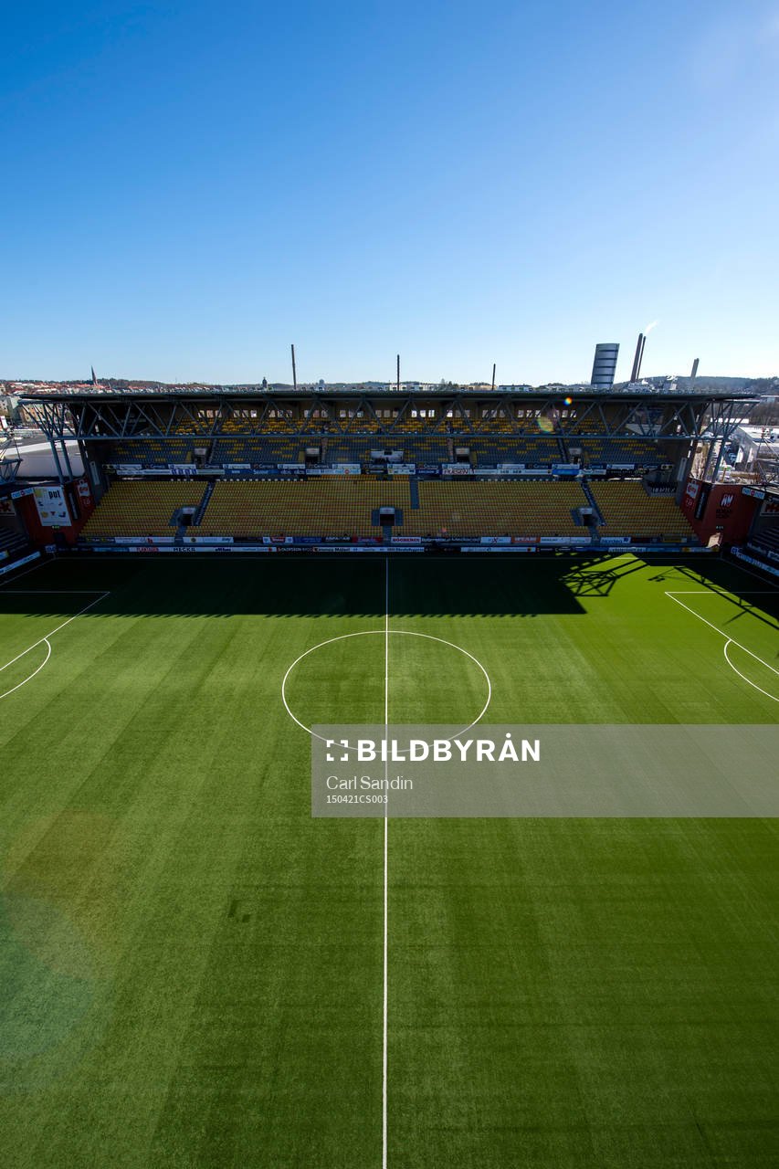 Borås Arena inför en fotbollsmatch i Allsvenskan mellan Elfsborg och AIK den 21 april 2015 i Borås.