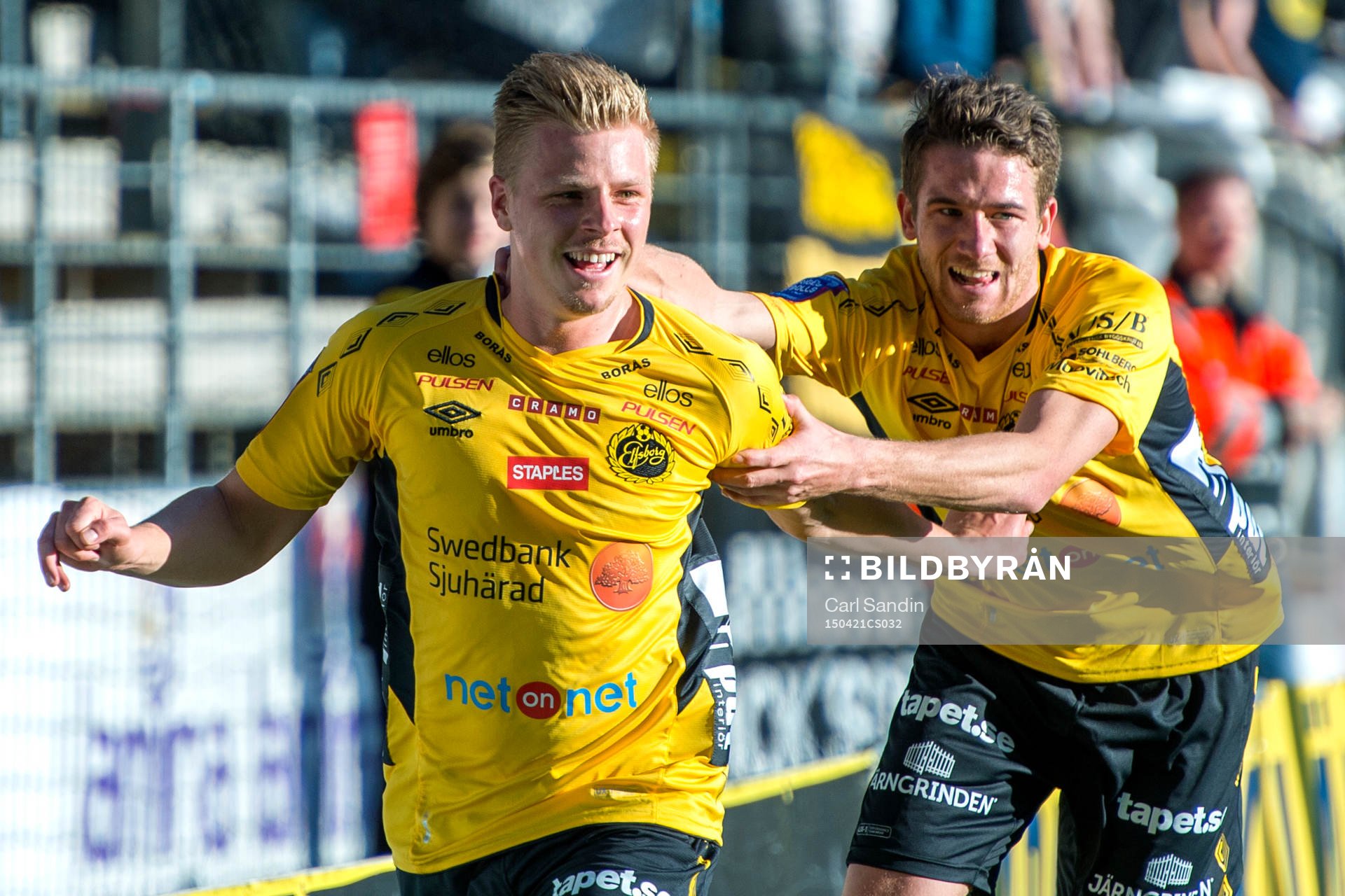 Elfsborgs Per Frick och Marcus Rohdén jublar