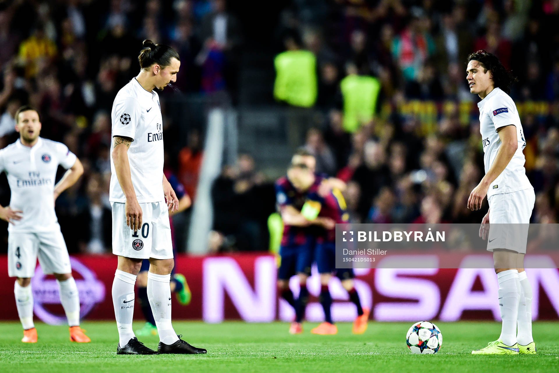 PSGs Zlatan Ibrahimović och Edinson Cavani deppar