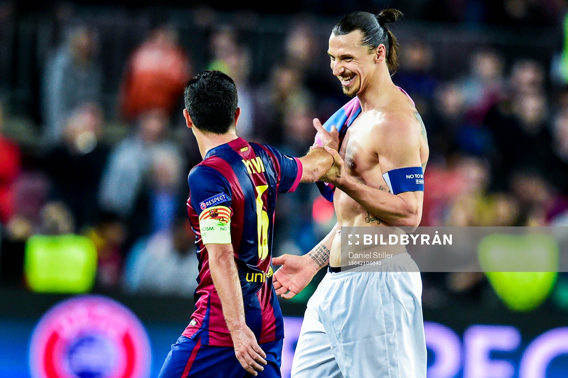 PSGs Zlatan Ibrahimović och Barcelonas Xavi Hernández