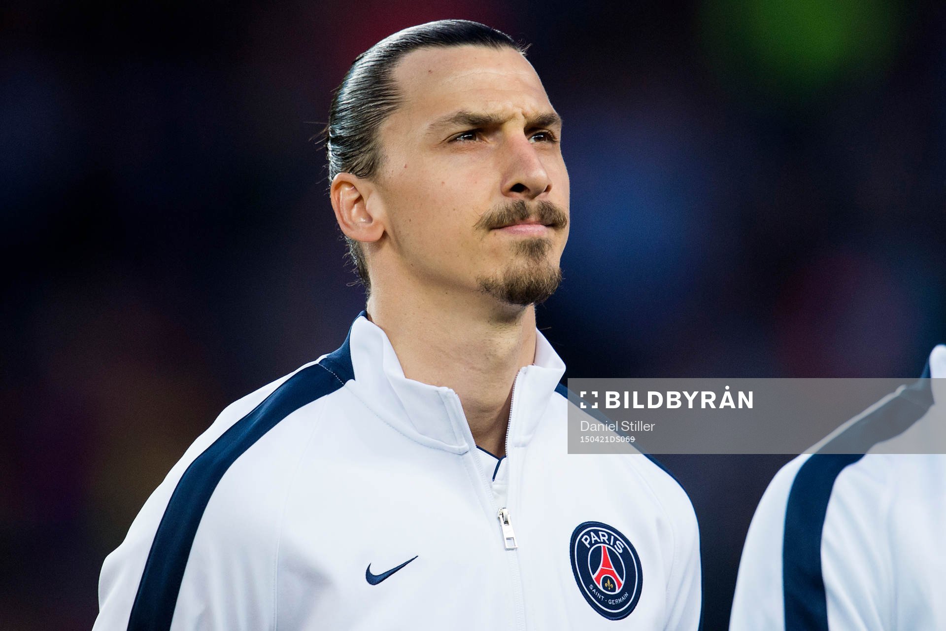 PSGs Zlatan Ibrahimović innan fotbollsmatchen i Champions