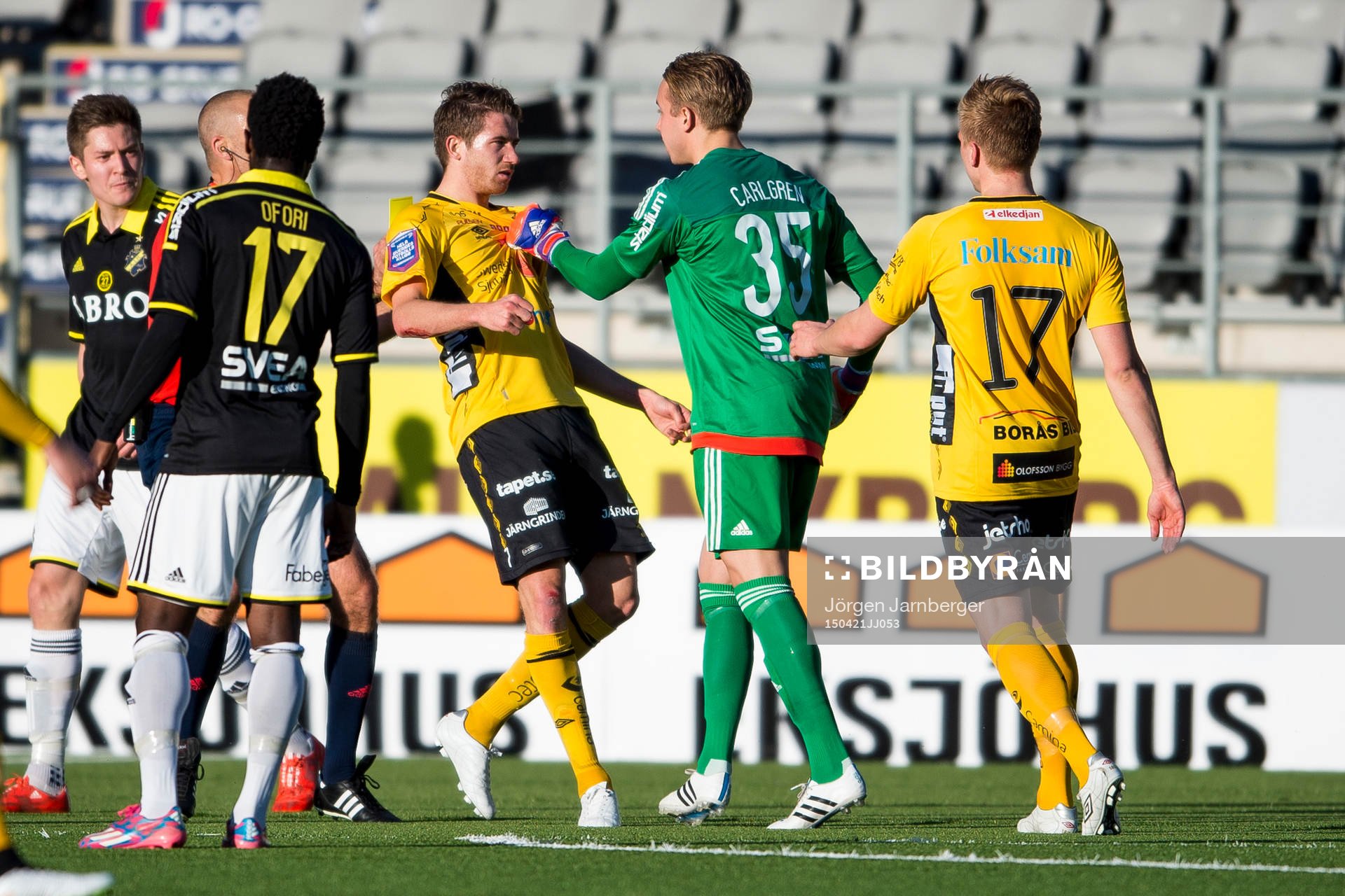 s målvakt Patrik Carlgren och Elfsborgs Marcus Rohdén