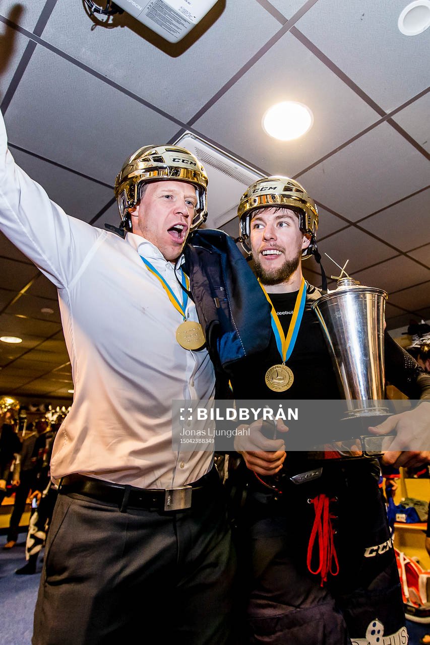 Växjös assisterande tränare Nicklas Rahm och Robert