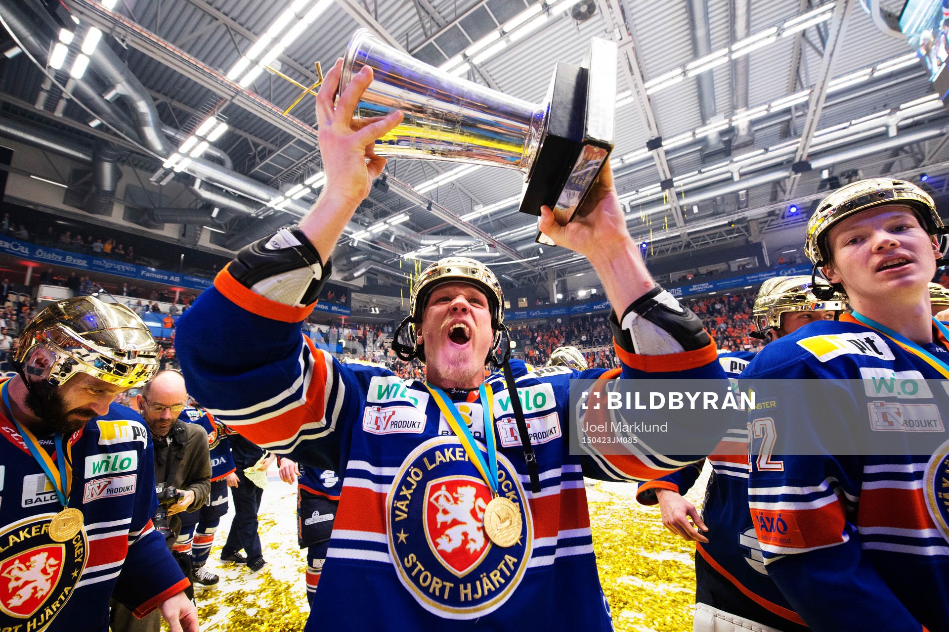 Växjös Niclas Lundgren jublar