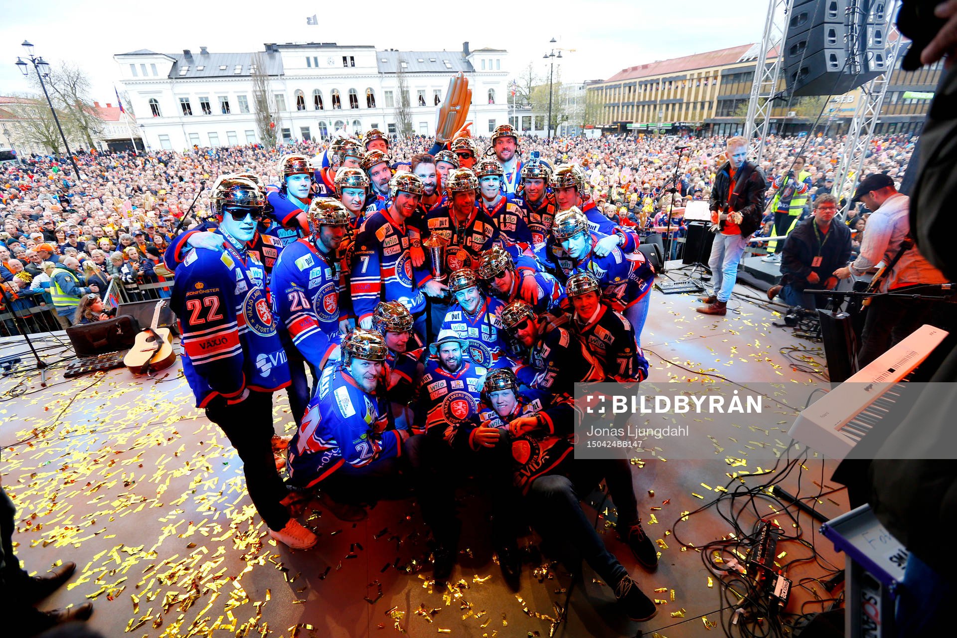 Växjö firar SM-guld på Stortorget