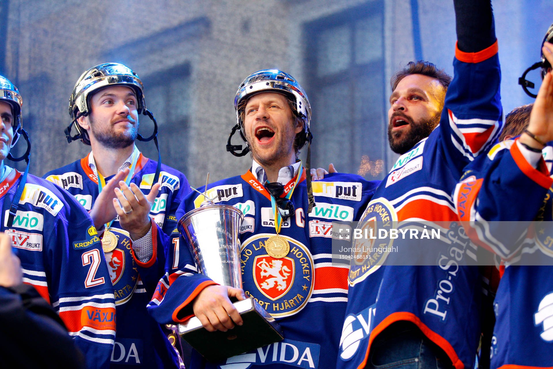 Växjös Noah Welch, Tomi Kallio och Josh Hennessy när