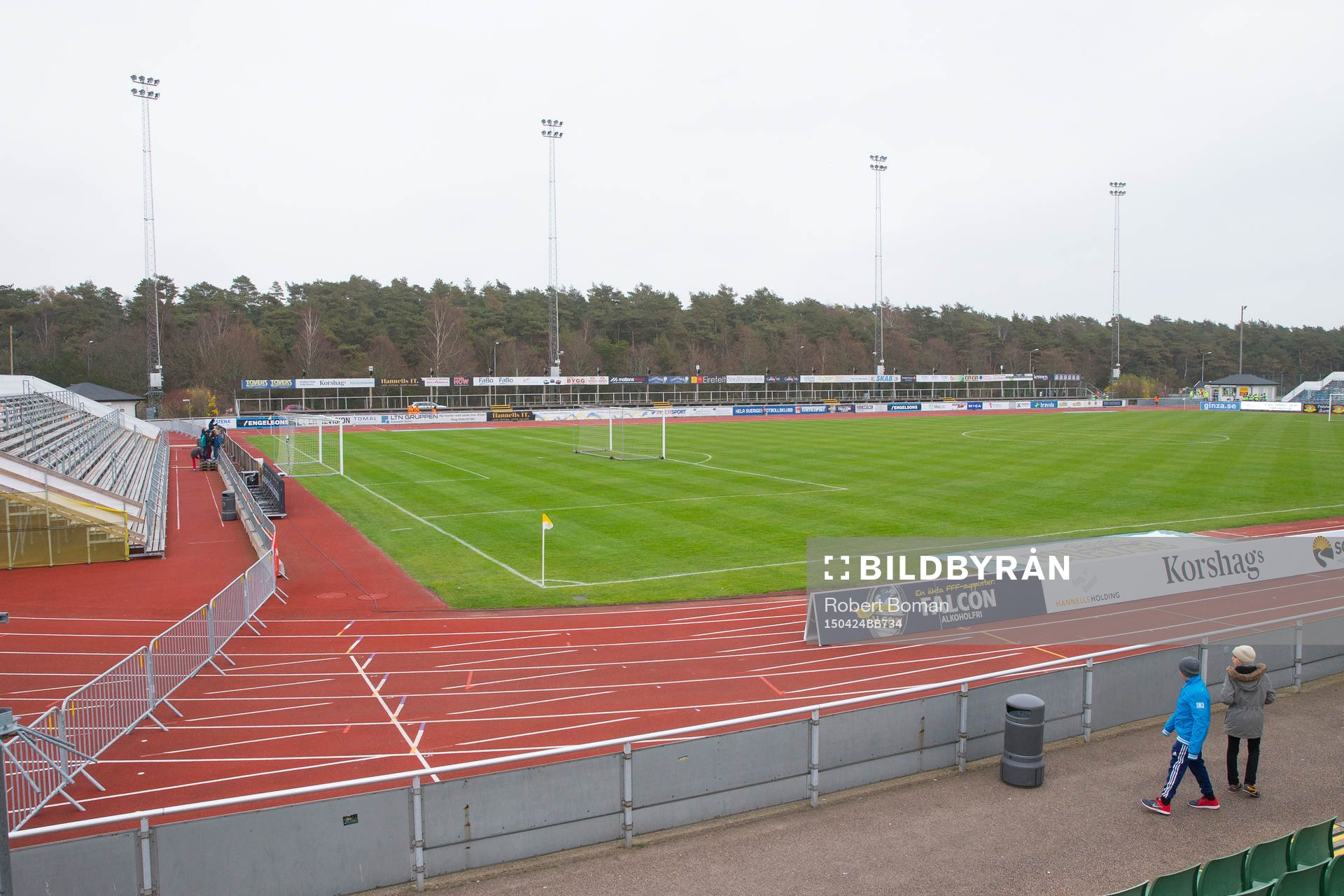 Falkenbergs ip före fotbollsmatchen i Allsvenskan mellan