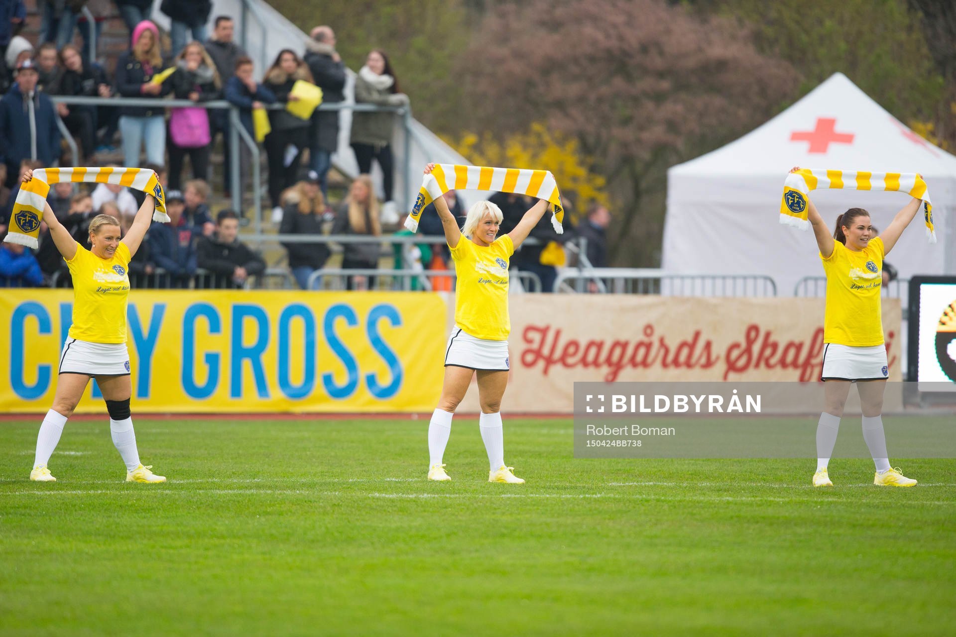 Publikuppvärming fotbollsmatchen i Allsvenskan mellan