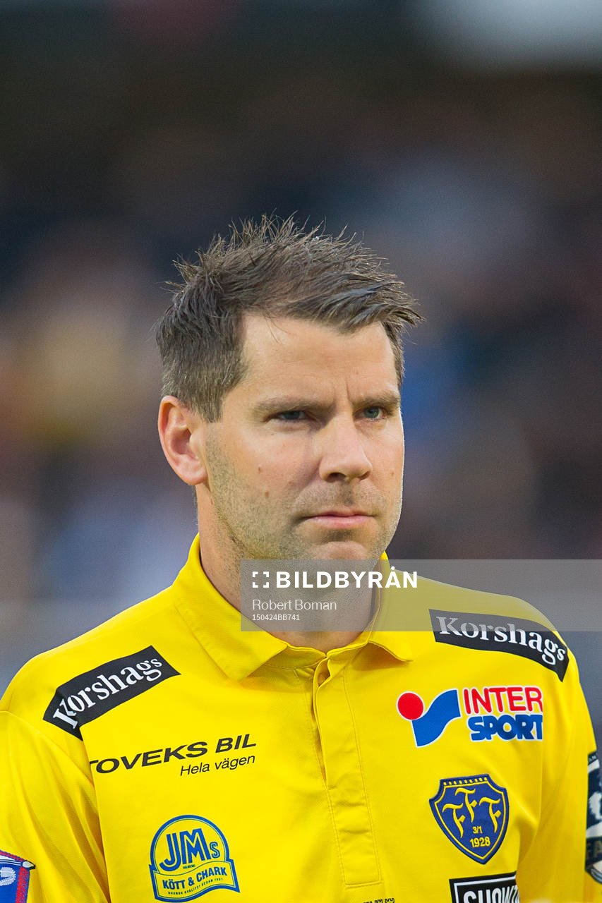 Falkenbergs Stefan Rodevåg före fotbollsmatchen i