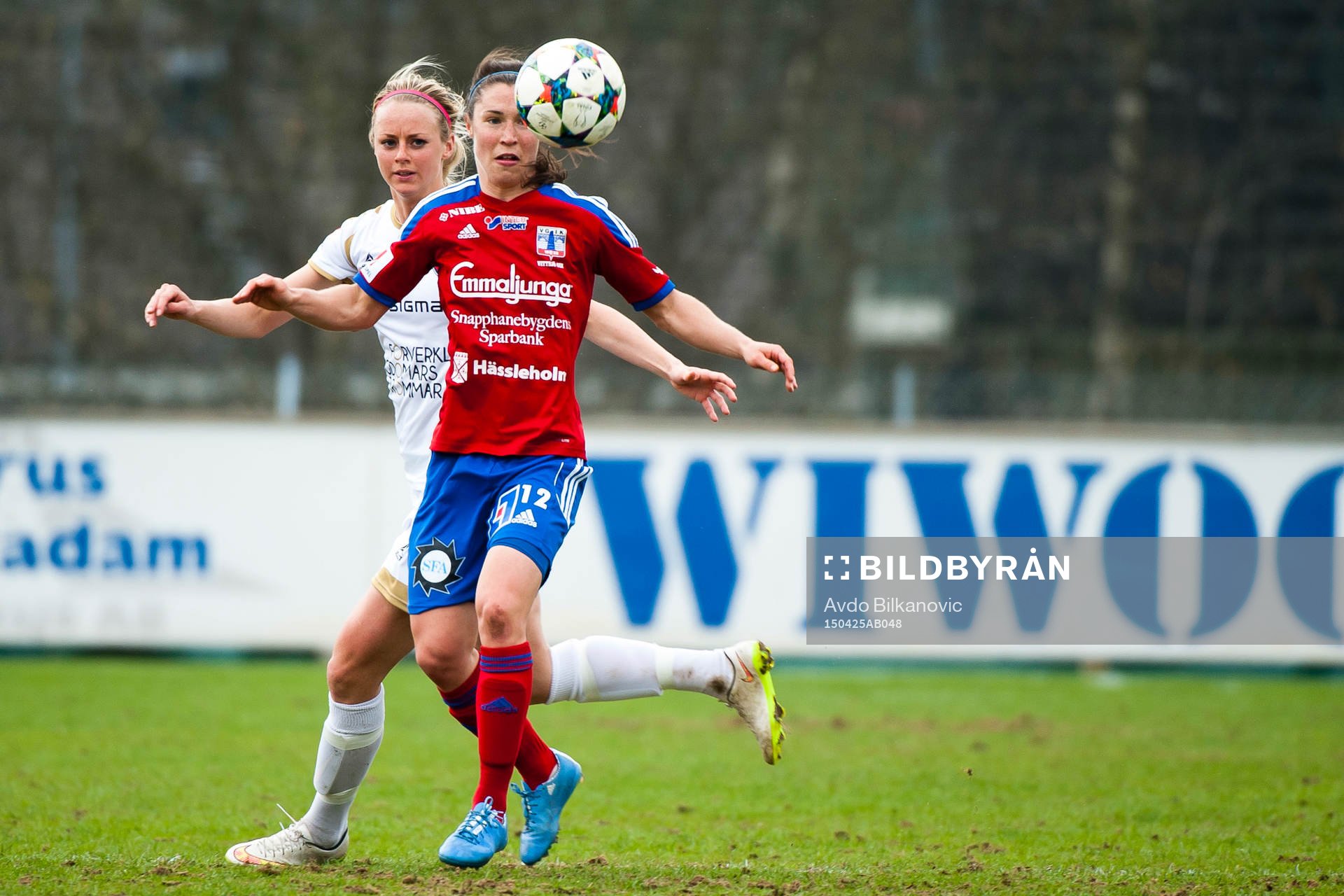 Vittsjös Jane Ross under fotbollsmatchen i Damallsvenskan mellan Vittsjö och Rosengård den 25 april 2015 i Vittsjö
