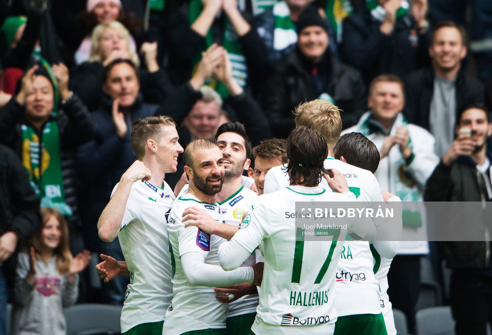 Jubel bland Hammarbys spelare