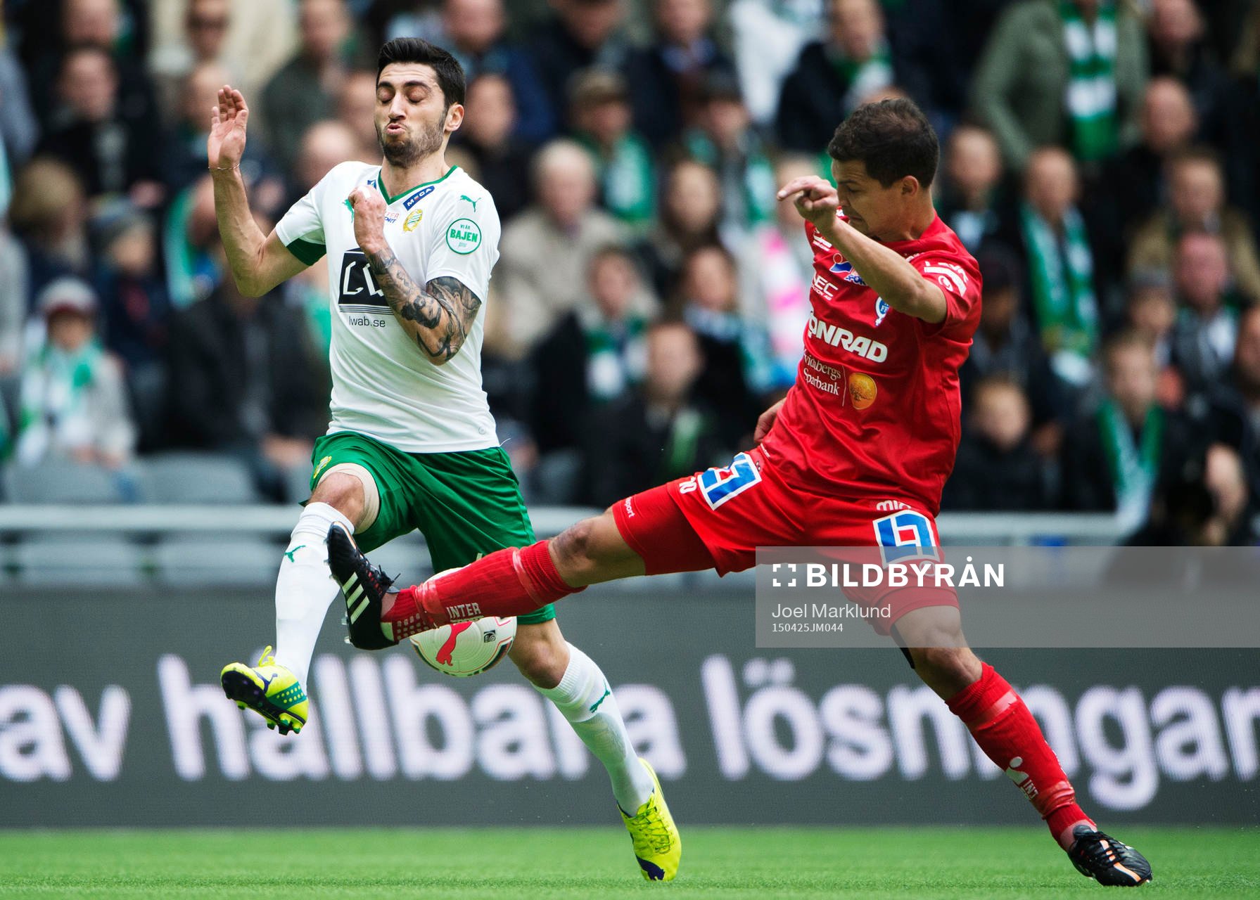 Hammarbys Nahir Besara och Åtvidabergs Mauricio Albornoz