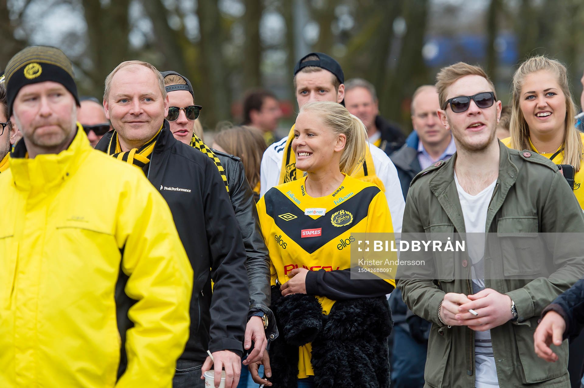 Elfsborgs supporter före fotbollsmatchen i Allsvenskan