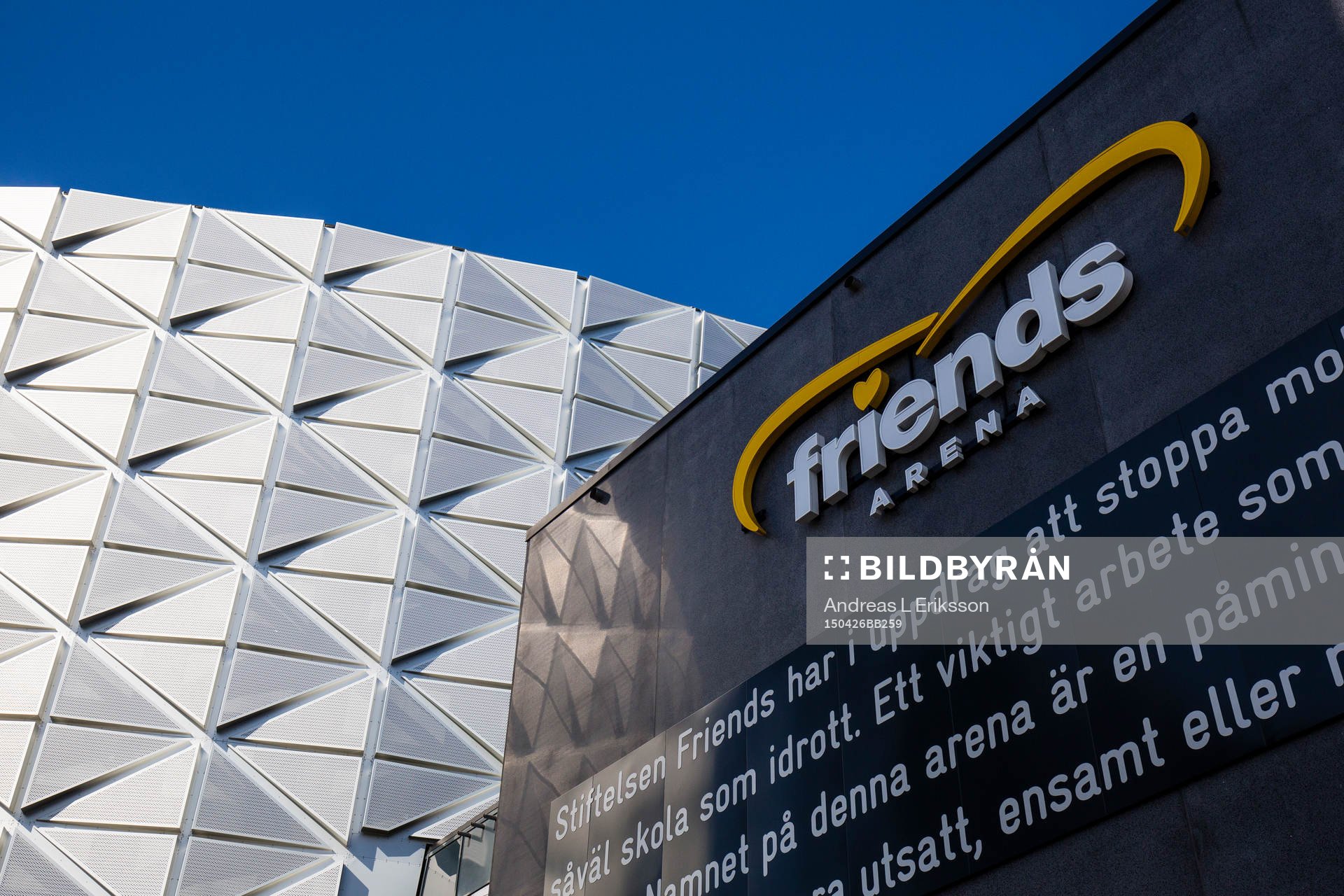 Generell vy av Friends Arena inför fotbollsmatchen i Allsvenskan mellan AIK och Örebro den 26 april 2015 i Stockholm. 