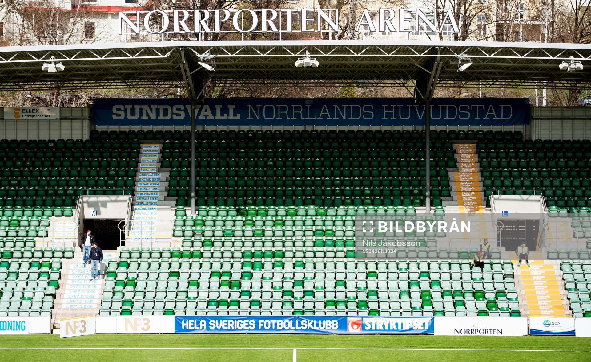Norrporten Arena innan fotbollsmatchen i Allsvenskan mellan